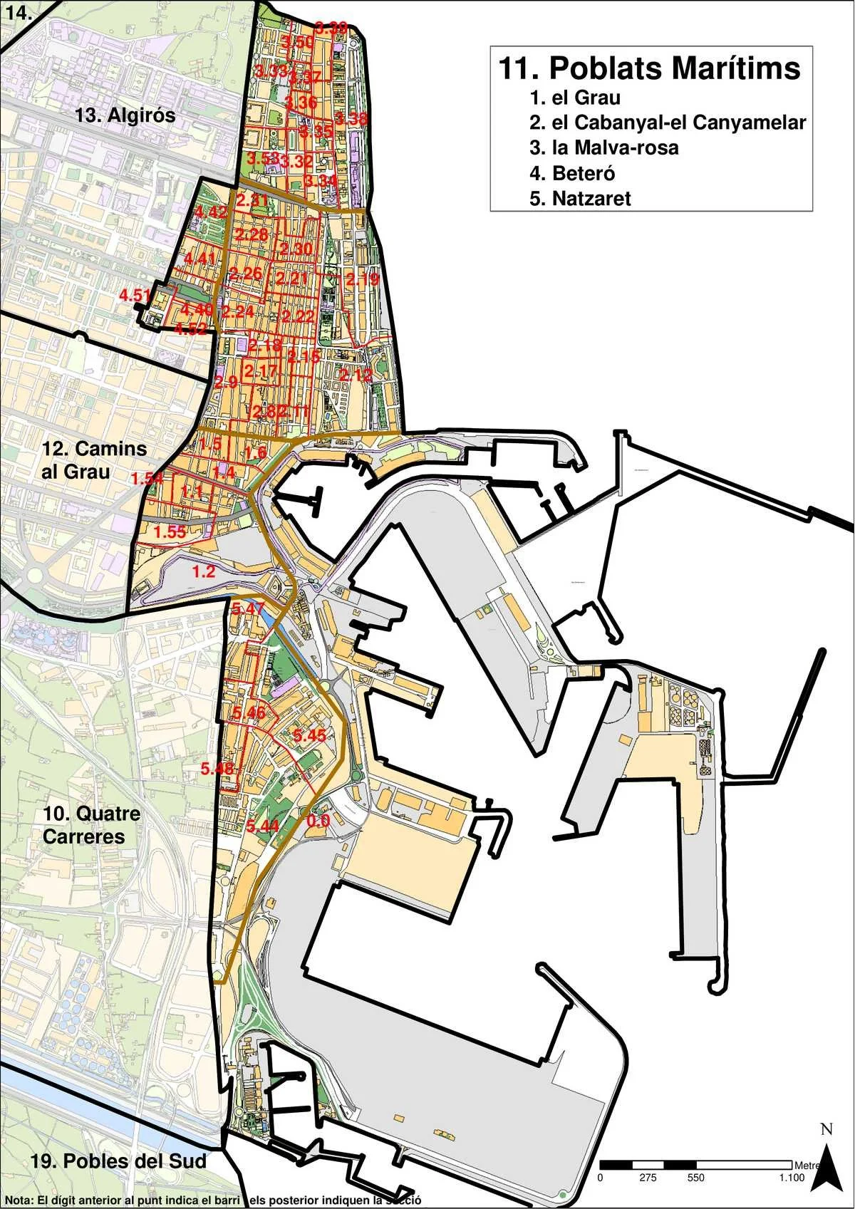 Poblats Maritims District Map