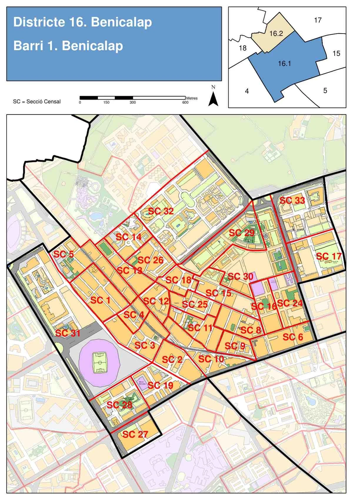 Benicalap Neighborhood Map