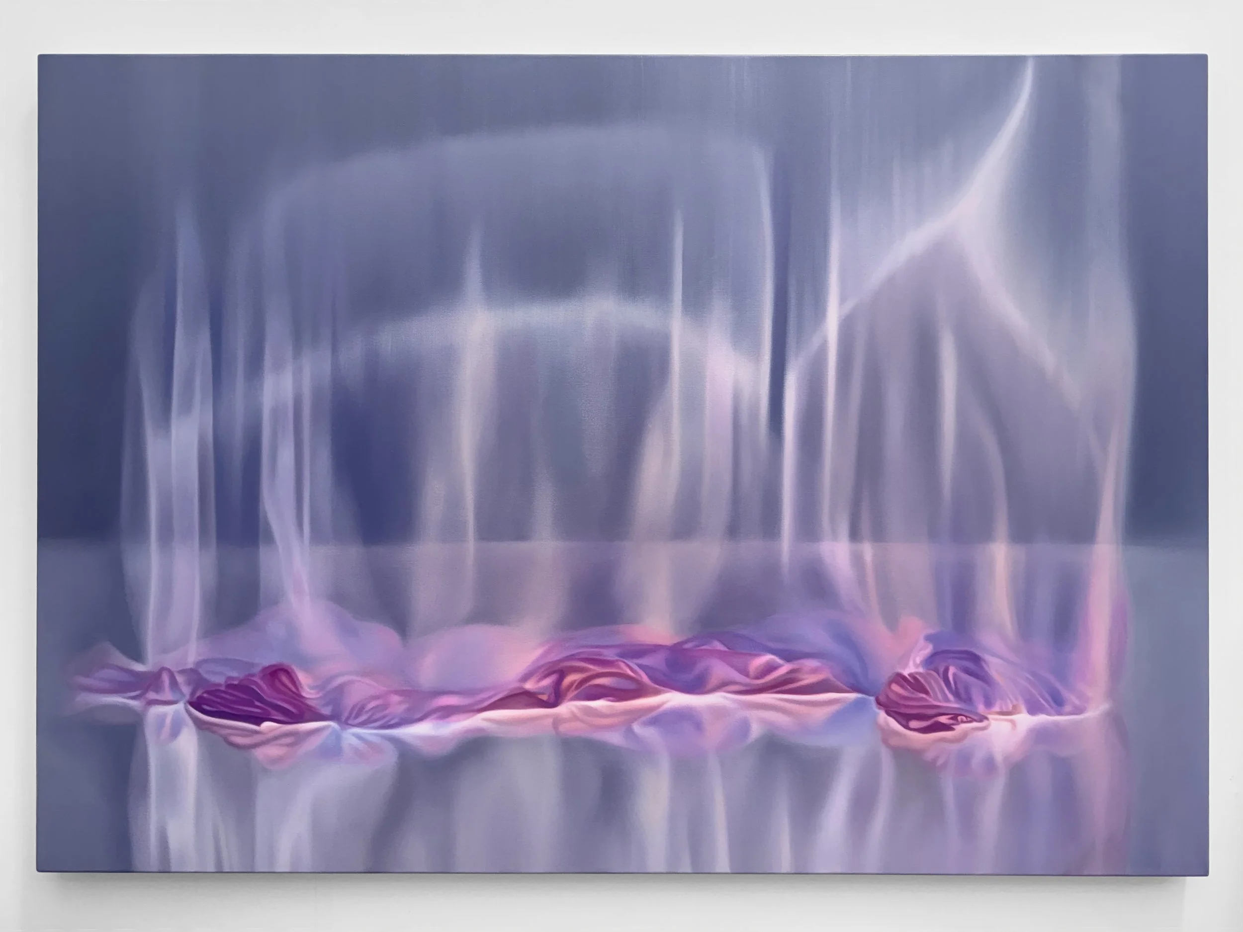 Echo Chamber V, 2025, huile sur toile, 42 x 60''