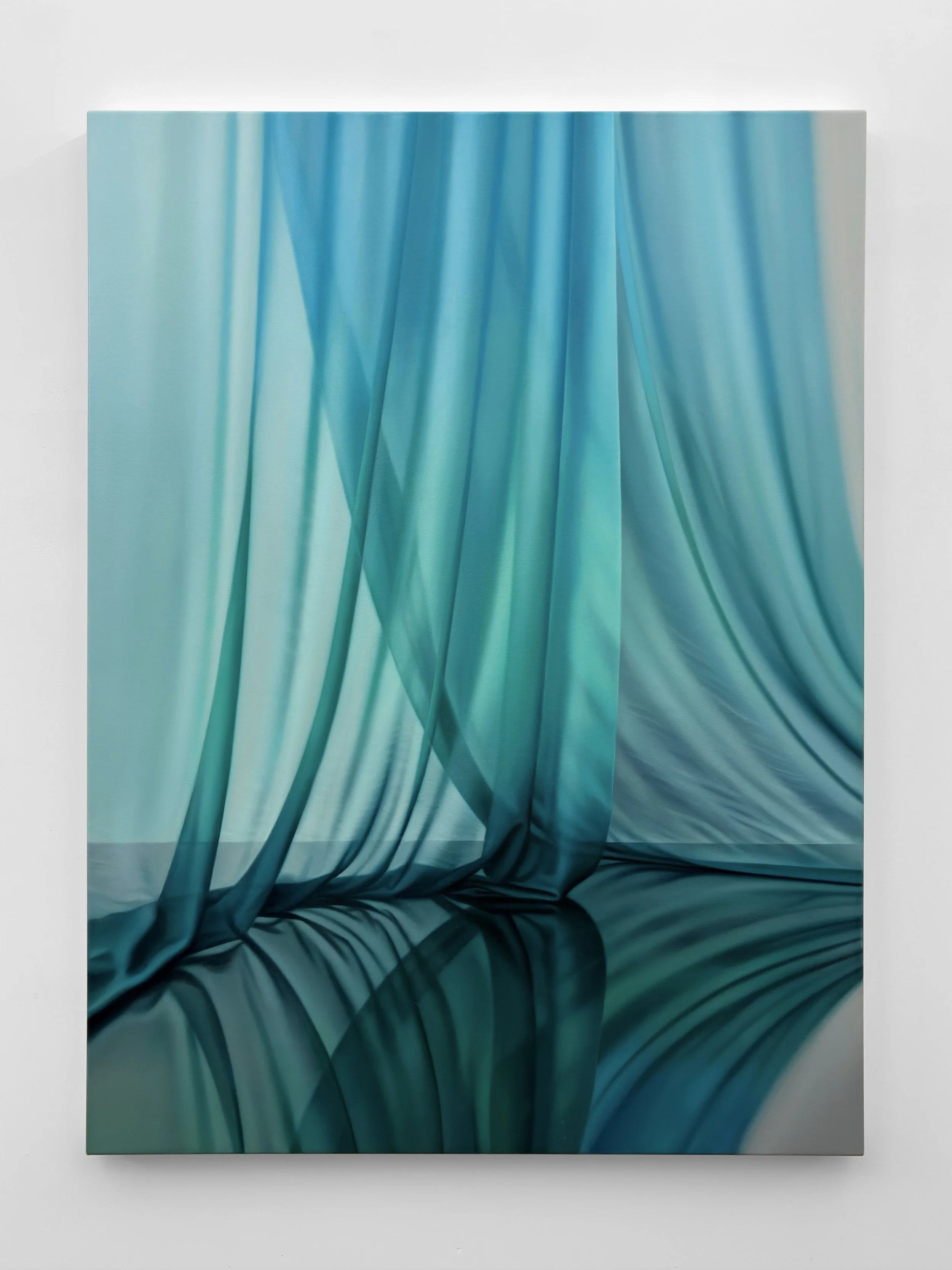 Echo Chamber III, 2025, huile sur toile, 48 x 36''