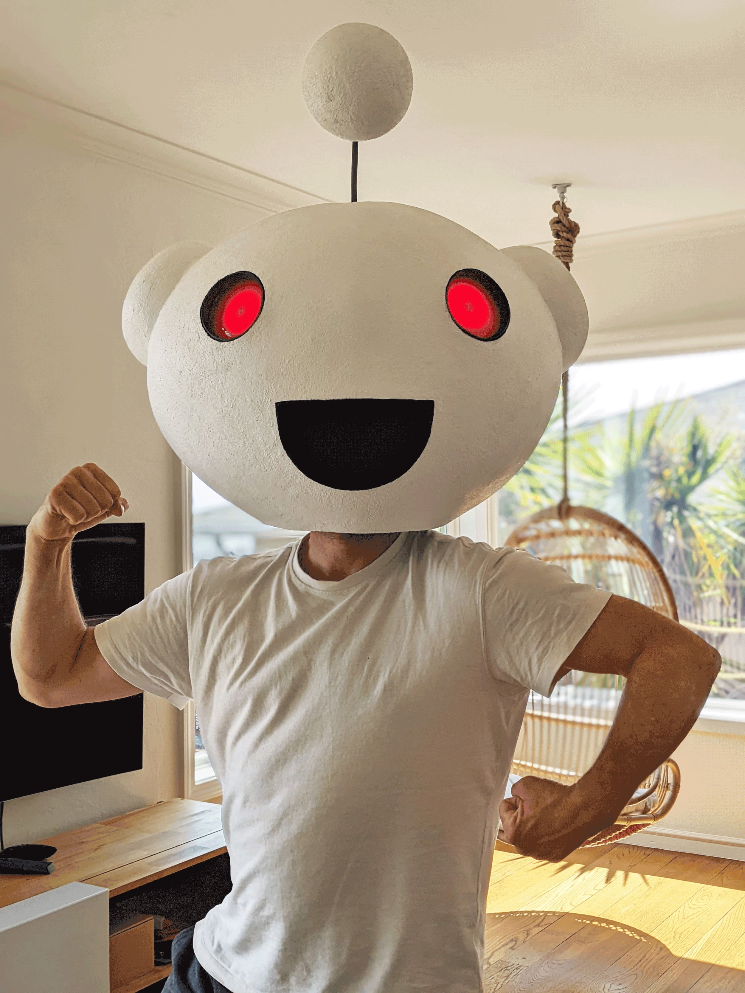 Dave looks doper than deadmau5 and Daft Punk in his official Reddit Snoo DJ mask