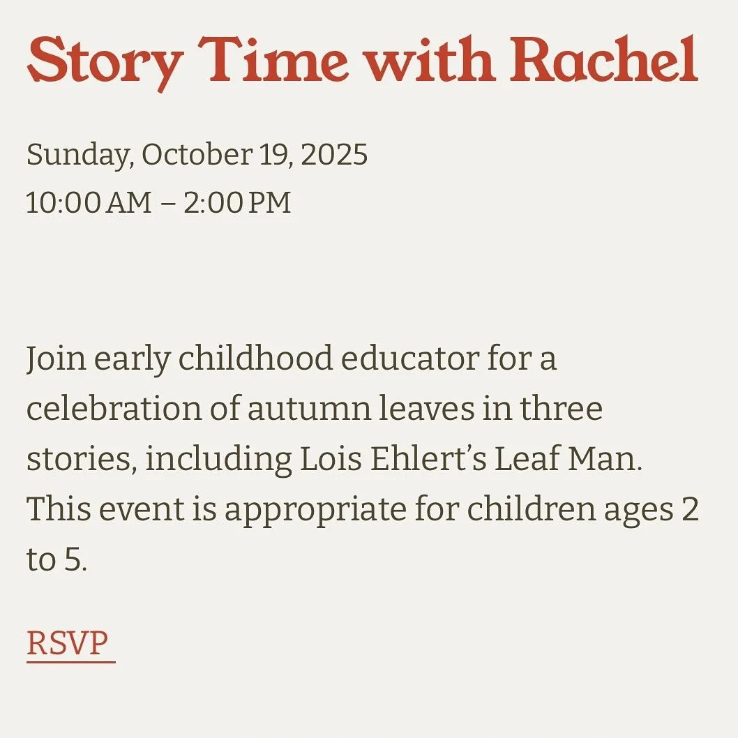 Our first even is later this month! Join us for a story time on Oct. 19. #storytime #independentbookstore
