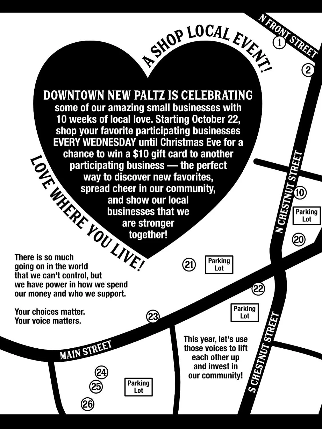 Shop Local Event starts tomorrow, Wednesday! Thank you to Jay @inquiringmindsnewpaltz for organizing and including us. #shoplocal #newpaltz #hudsonvalley