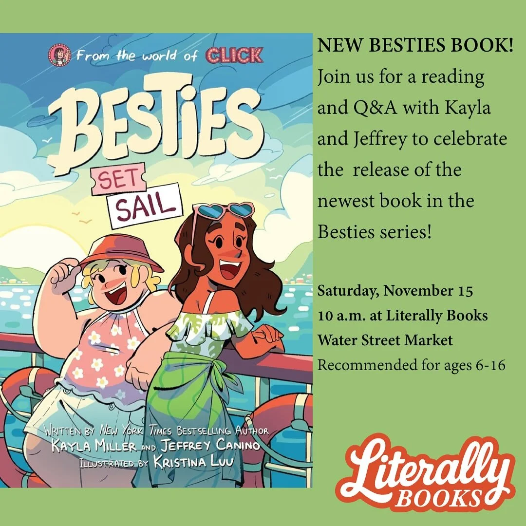 Meet the authors! Celebrate the release of Besties  Set Sail by authors Kayla Miller and Jeffrey Canino this Saturday at 10 am! Authors will be available for a Q&amp;A and signing #newpaltzhappenings #hudsonvalleyhappenings