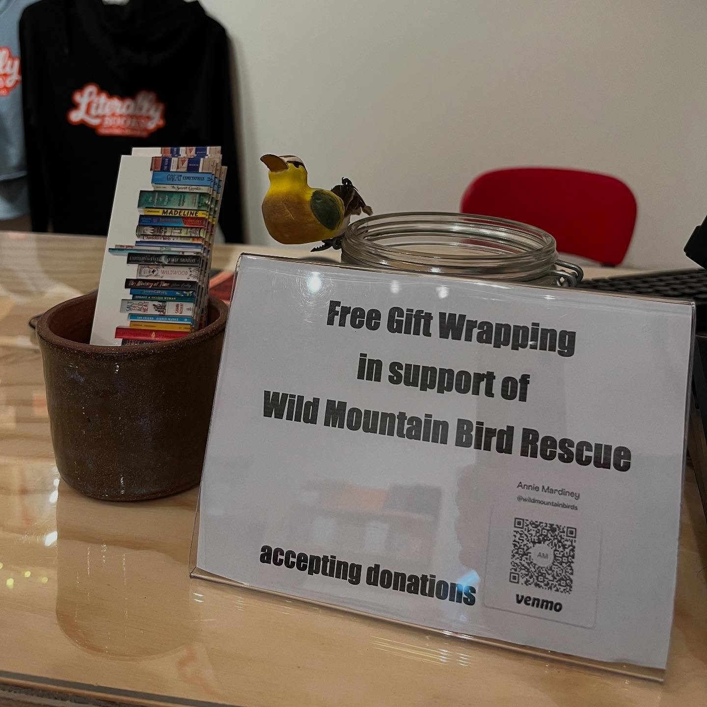 Open today and all weekend 11-6! We will be offering free gift wrapping all month in support of @wildmountainbirds #raptors #independentbookstore #newpaltz