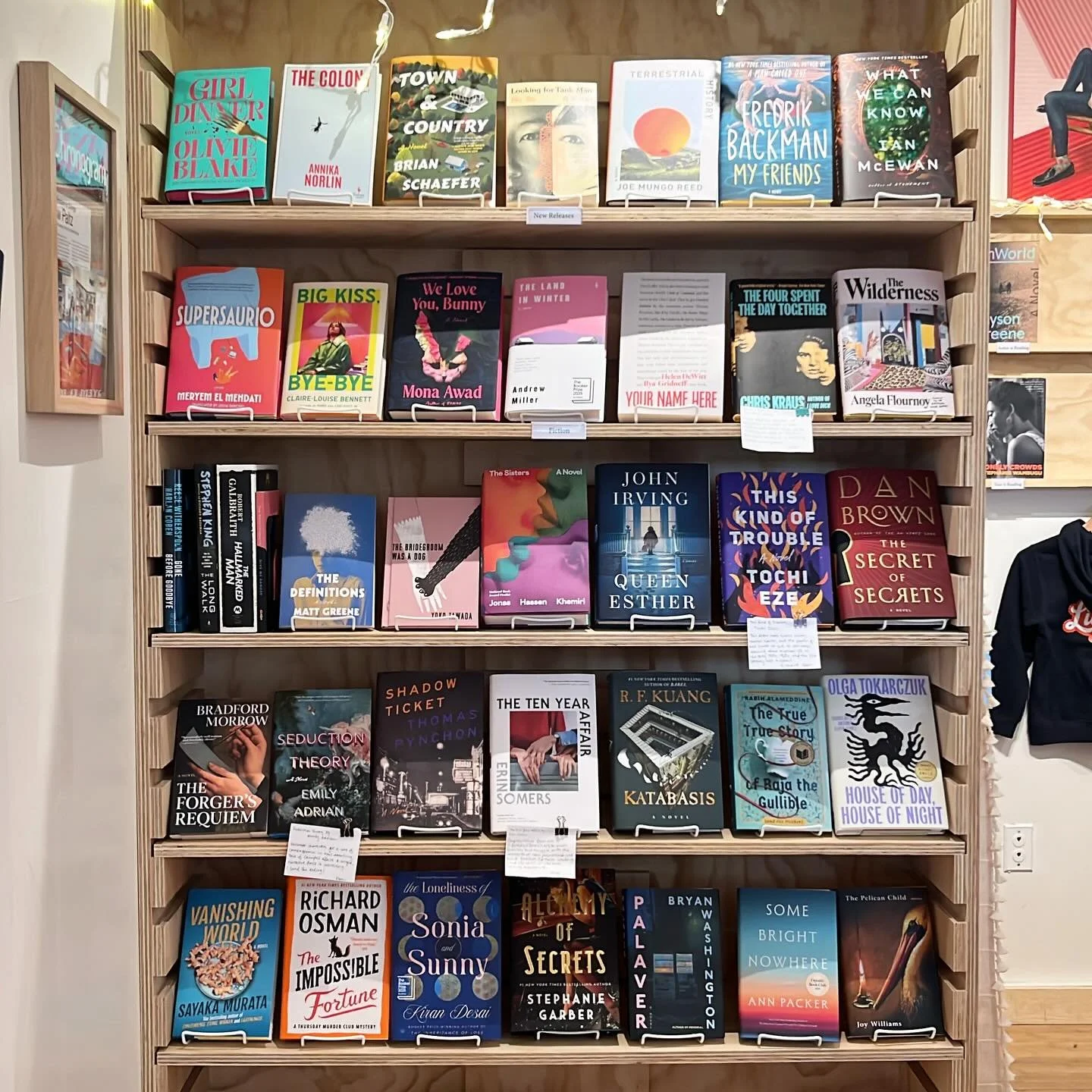 Here are just  some of the hardcover fiction that is on sale this week! Come in, get 20% off select titles, and sign up for our frequent buyer program! #indepdendentbookstore