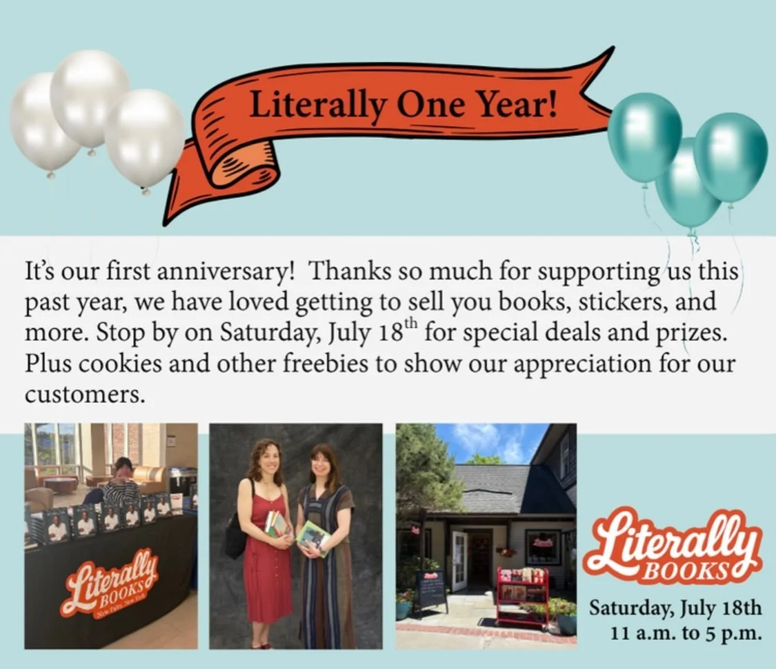 This Saturday July 18 we are celebrating our 1-year anniversary! We will be having a raffle, book giveaways, treats, and gratitude for a successful year. We couldn&rsquo;t have done it without you.