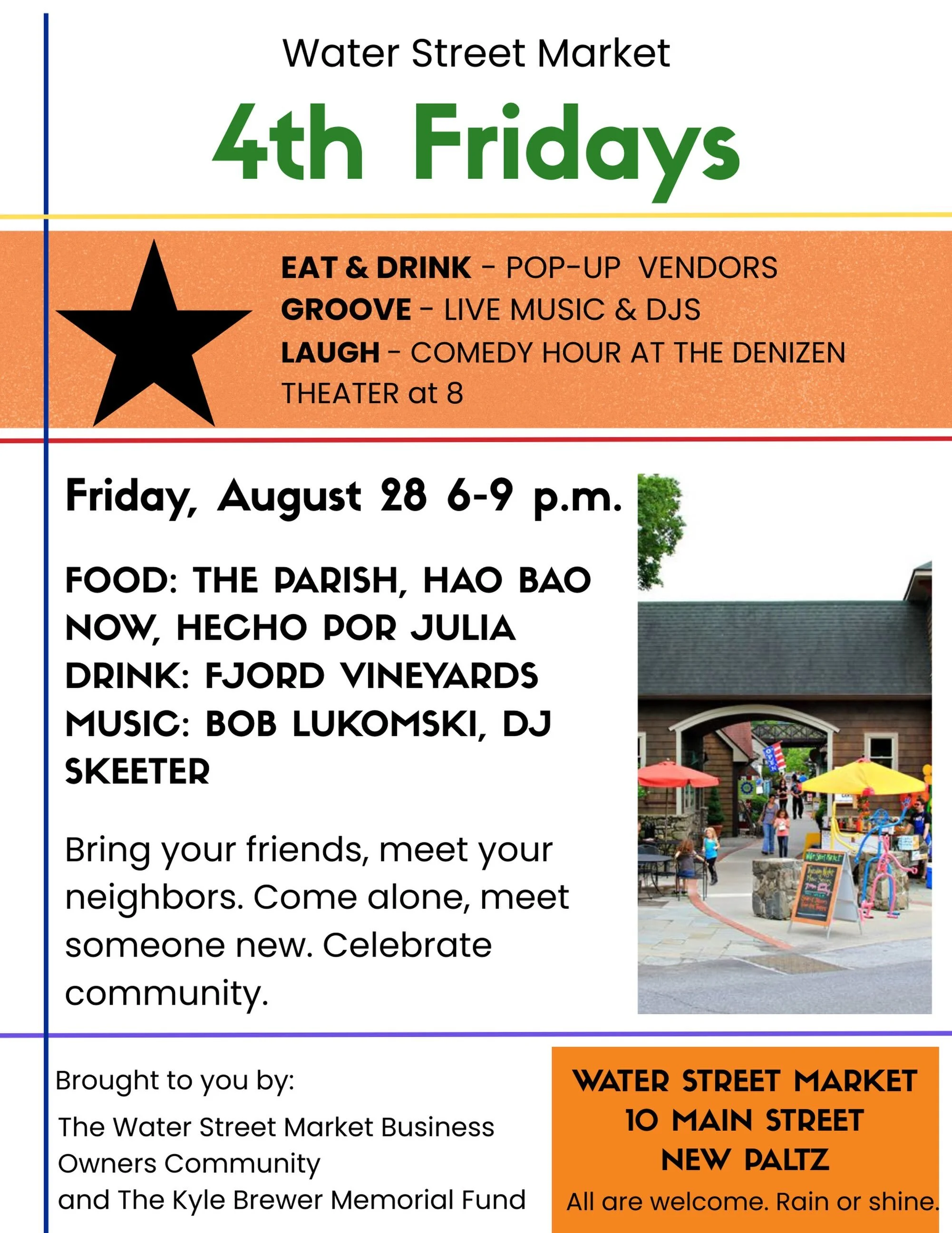 This Friday is the Fourth Friday block party! Festivities are 6-9 at Water St Market. @chicorynaturalist will be available to sign Weaver and the Web!