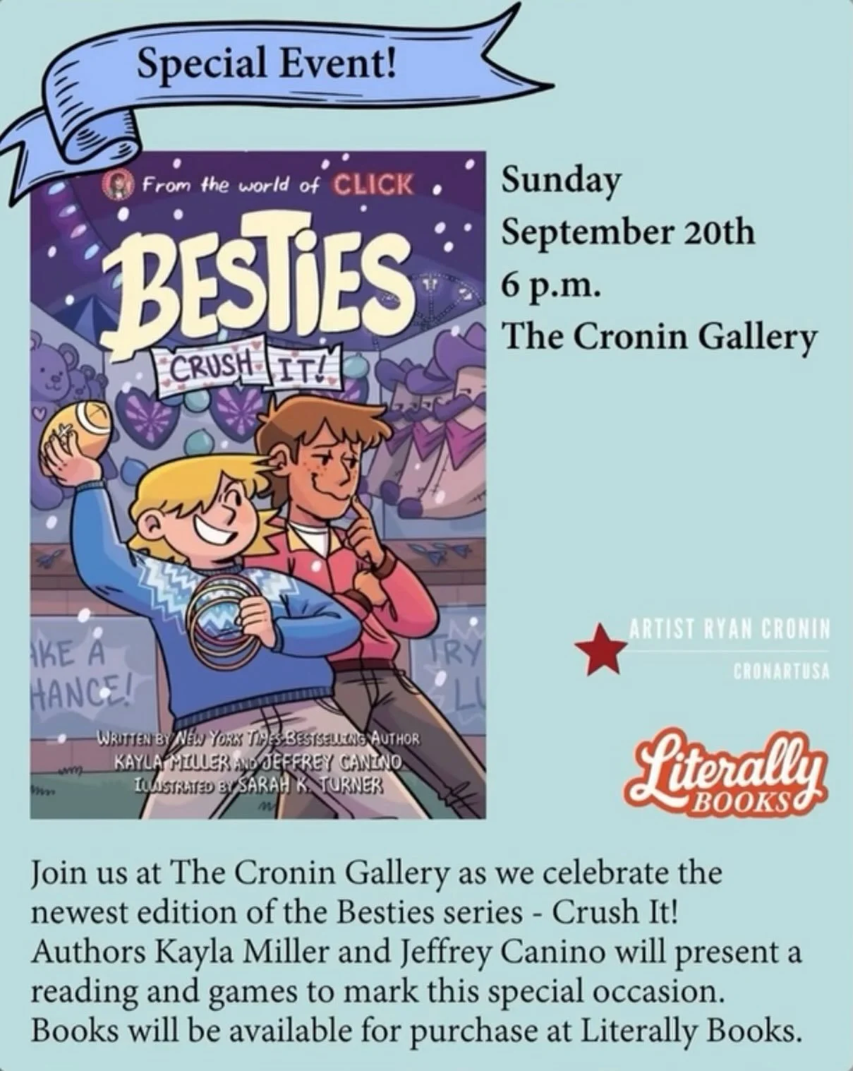 This Sunday we will be celebrating Besties: Crush It! 6 pm at @thecroningallery