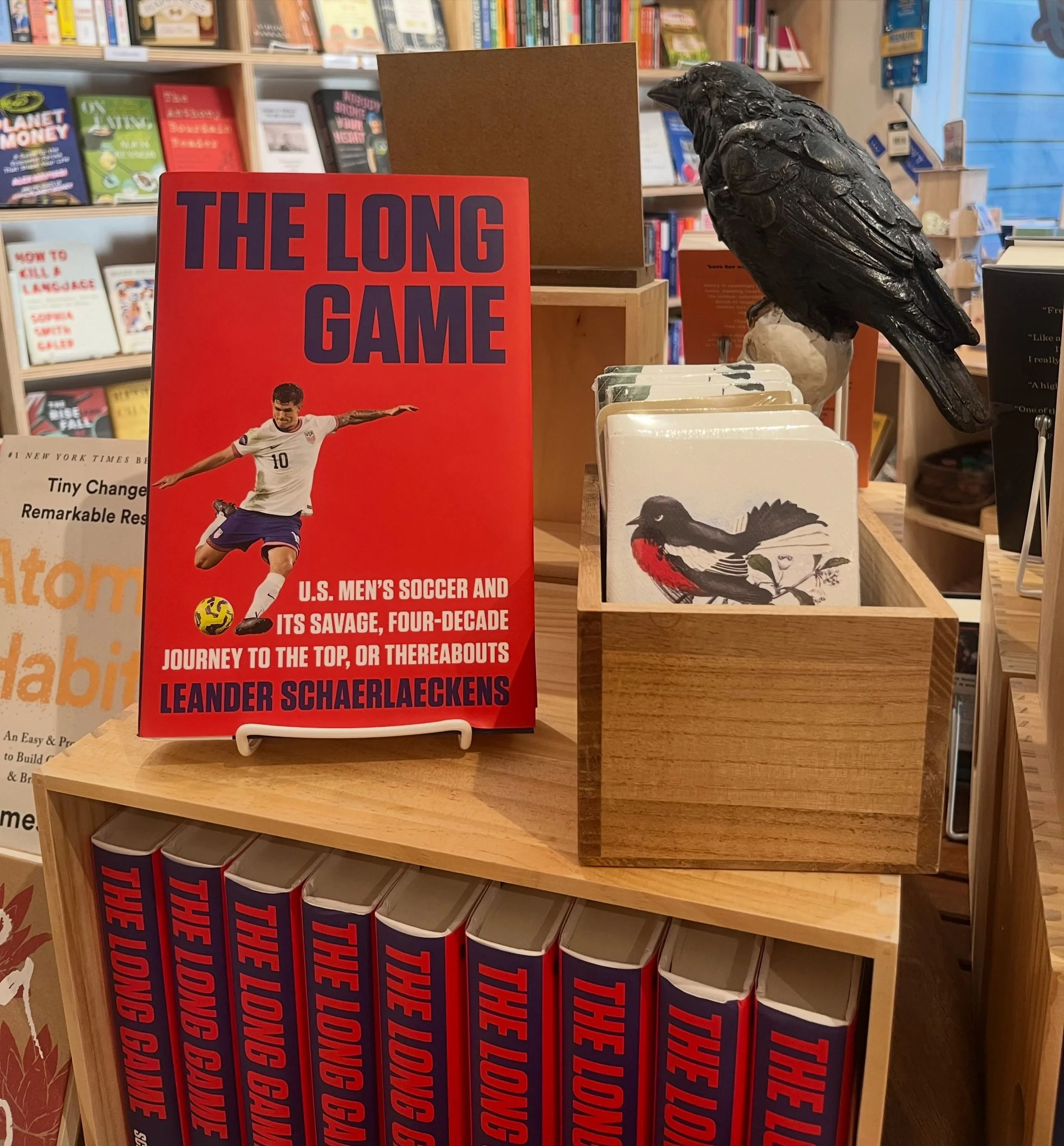 Tomorrow is the monthly 4th Friday celebration and we are excited to have author  Leander Schaerlaeckens available to sign his book The Long Game! Come by to pick up a copy, listen to music, and hang with friends.