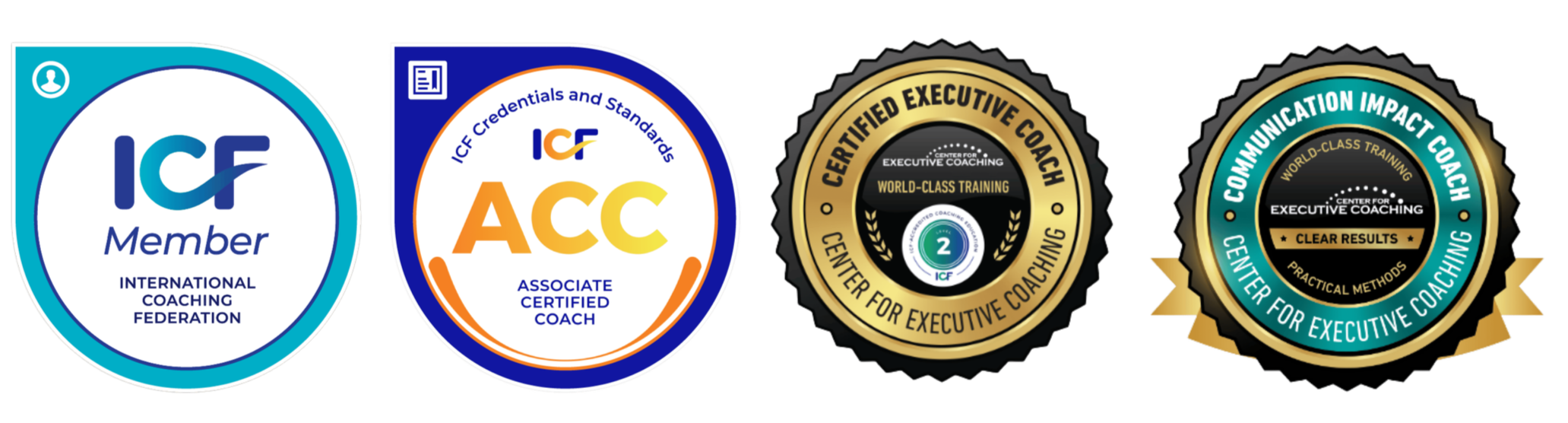 Executive Coach Certifications, ICF International Coaching Federation, ACC Associate Certified Coach, CEC Center for Executive Coaching, Communication Impact Coach