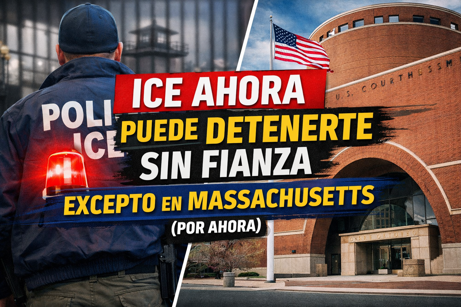 ICE Ahora Puede Detenerte Sin Fianza — Excepto en Massachusetts (Por Ahora)