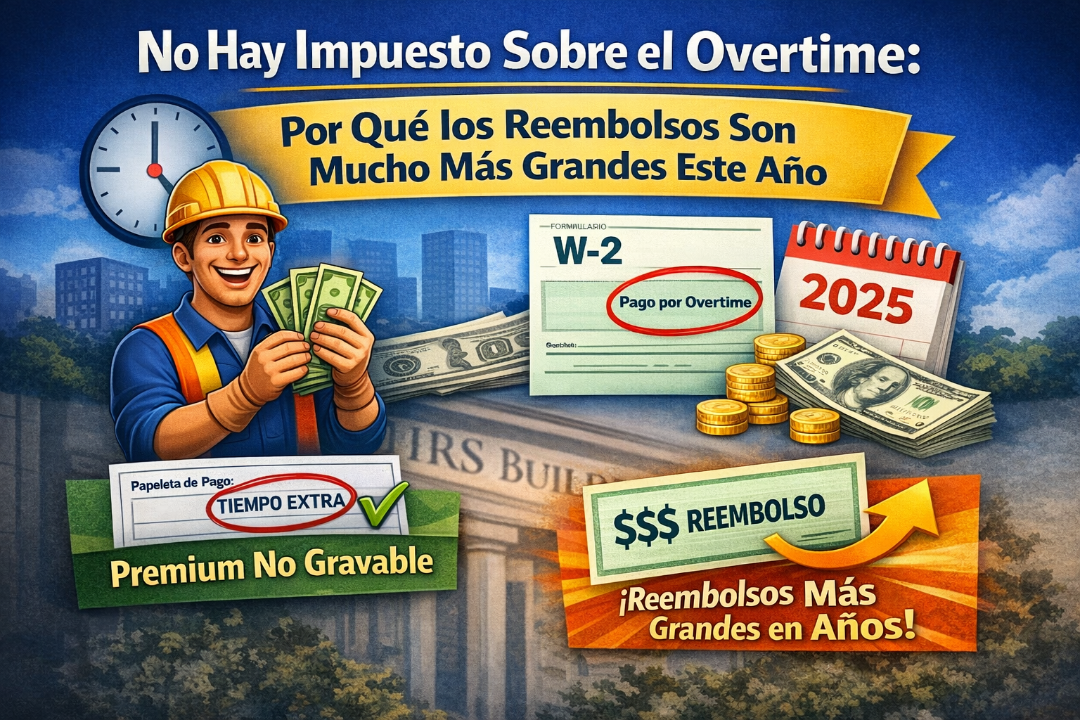 No Hay Impuesto Sobre el Overtime: Por Qué los Reembolsos Son Mucho Más Grandes Este Año