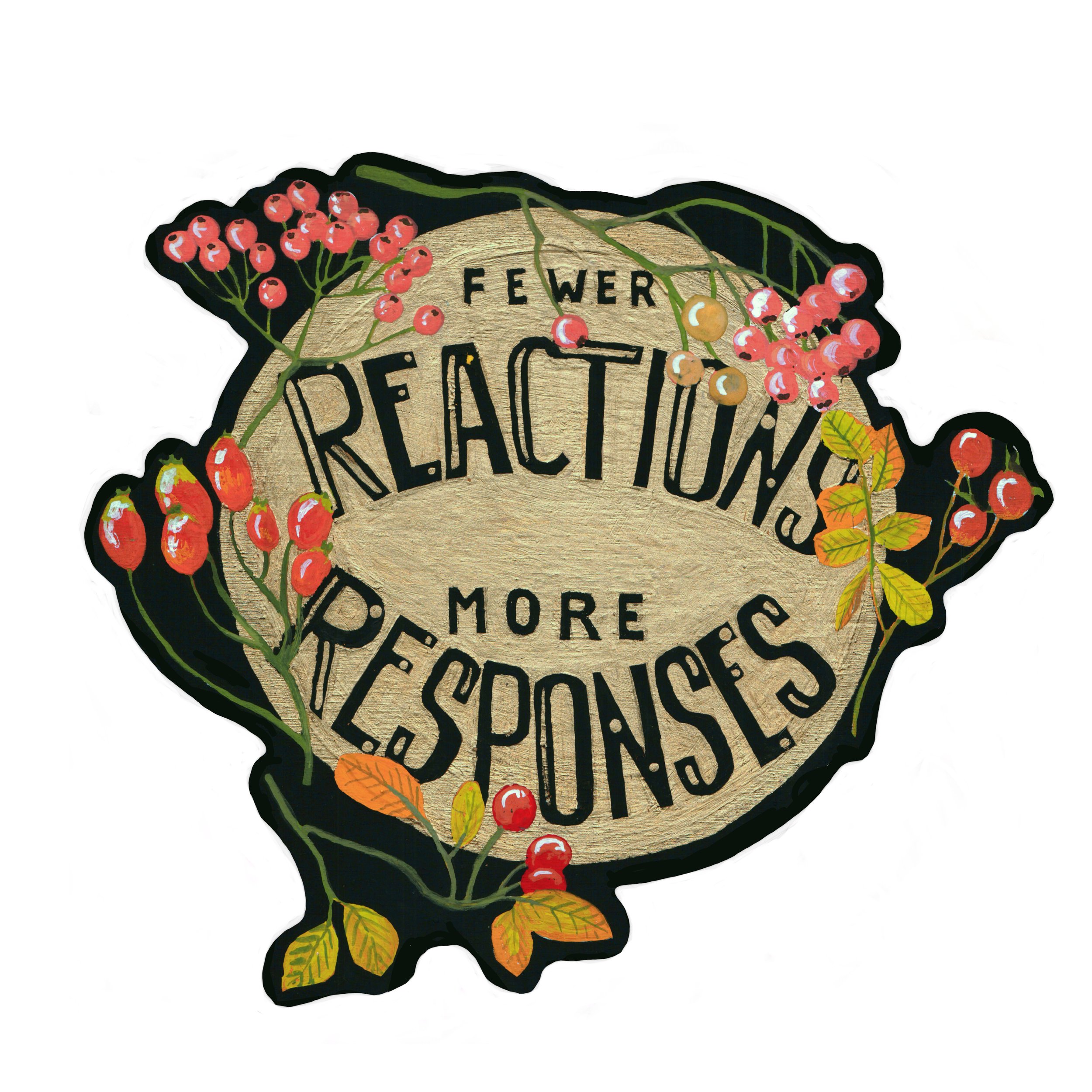 Fewer Reactions More Responses sticker