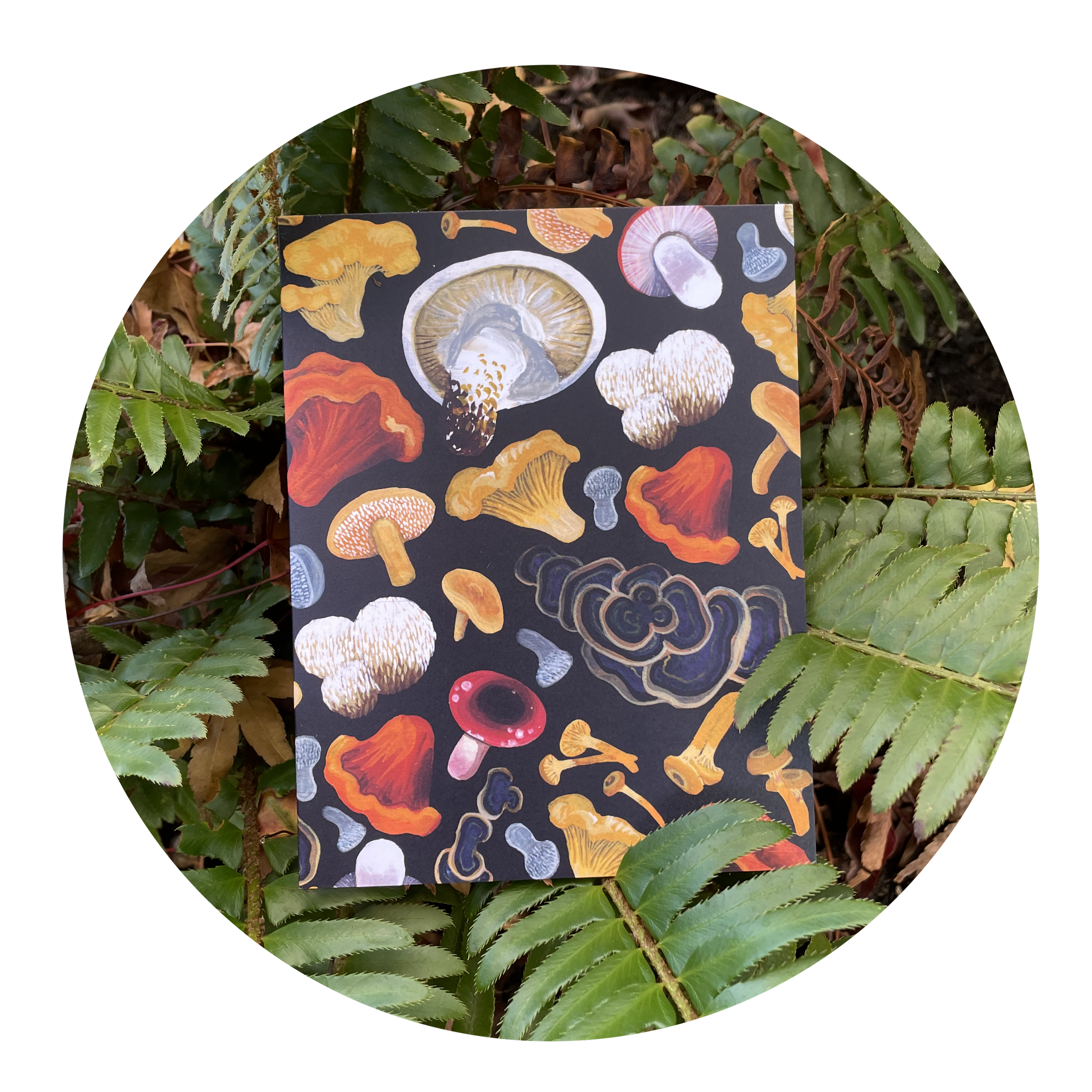 Autumn Fungi notecard