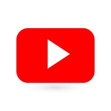YouTube logo with red play button on white background.