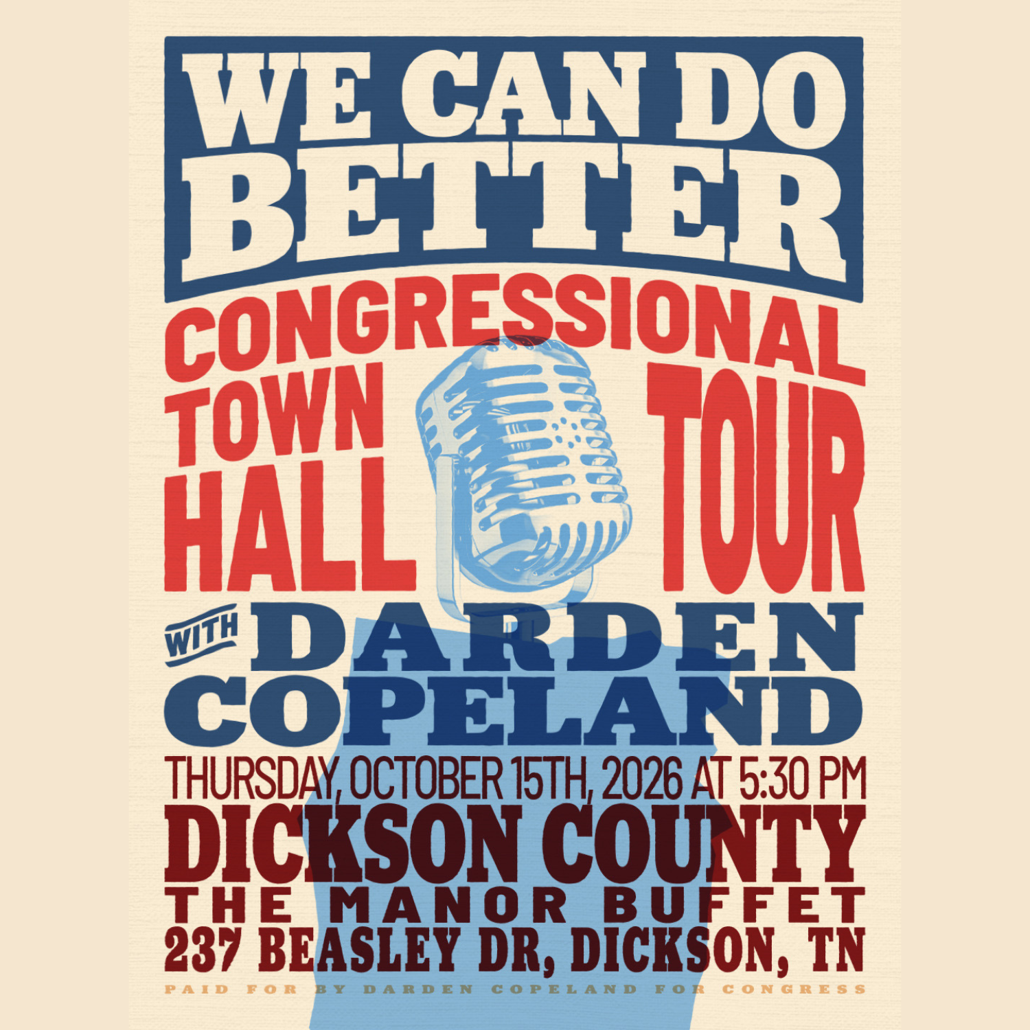 Congressional Town Hall Tour with Darden Copeland