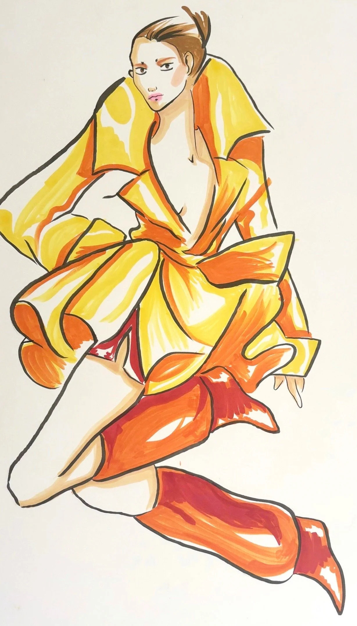 The Sophisticate Look No. I - Pen and Marker 2023