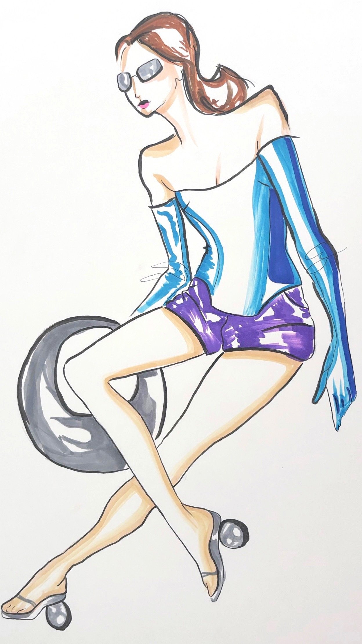 The Sophisticate Look No. III - Pen and Marker 2023