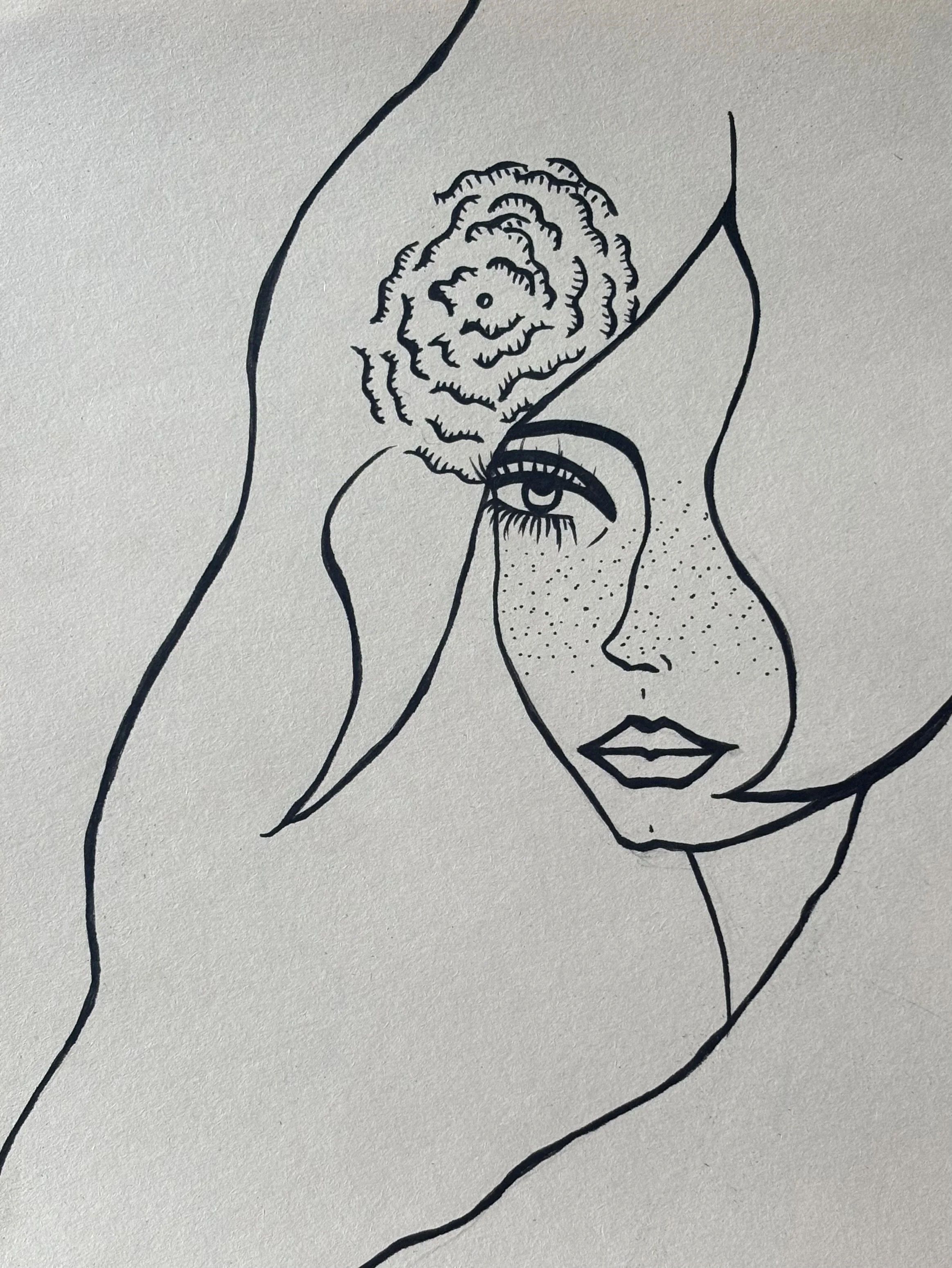 Dahlia - Pen & Ink 2026
