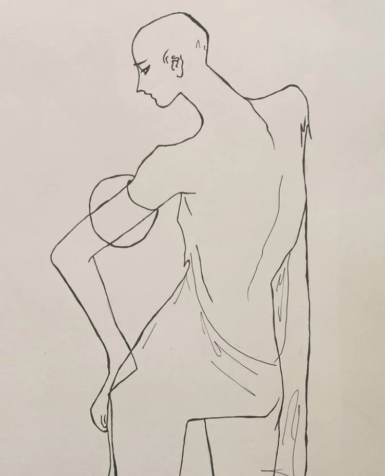 ET Lady - Pen & Ink 2024