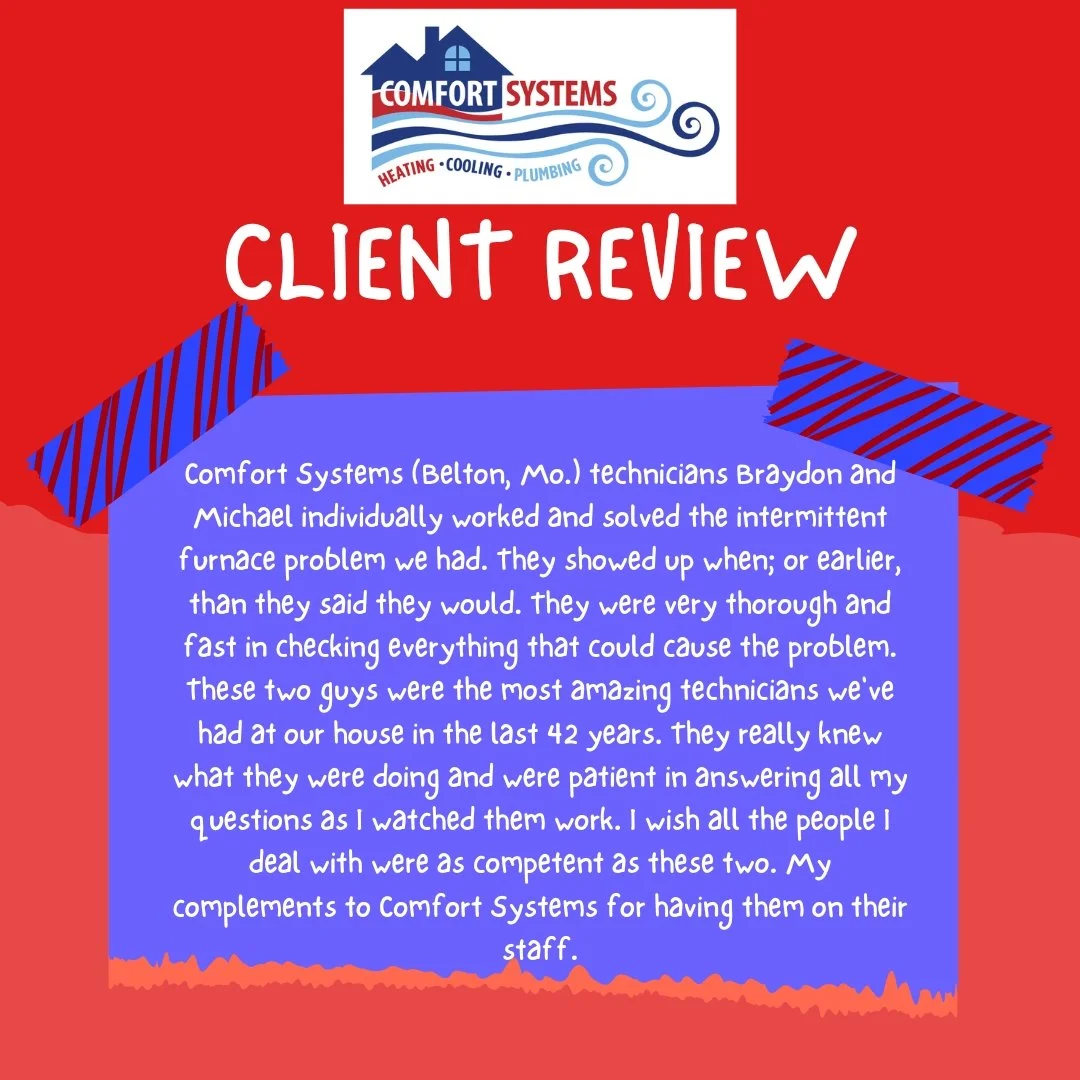 ⭐️⭐️⭐️⭐️⭐️
We&rsquo;re incredibly grateful for another 5-star Google review!

Hearing that our team delivered a great experience means everything to us. Thank you for trusting Comfort Systems Heating,  Cooling &amp; Plumbing with your home and comfor