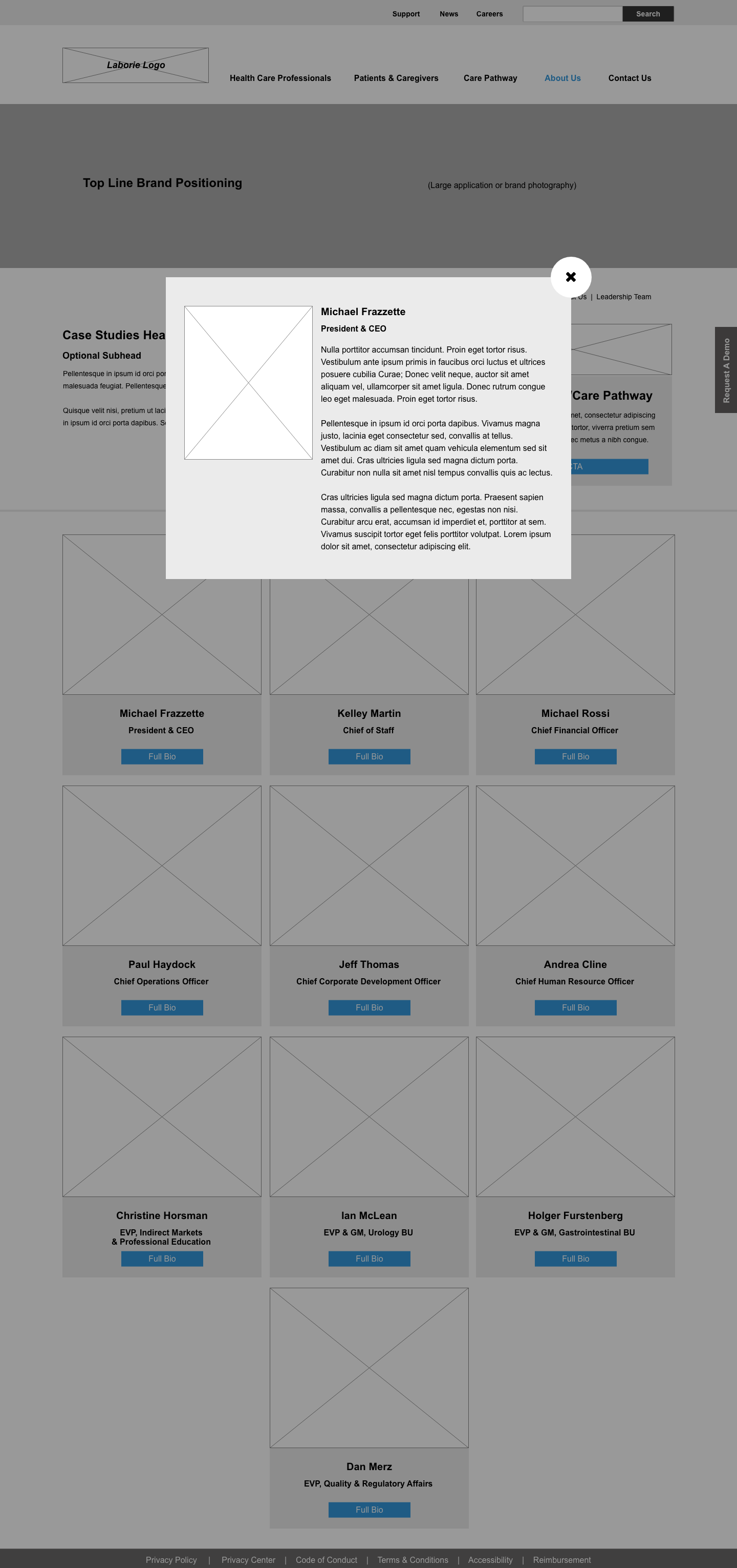 Leadership Team Bio Modal