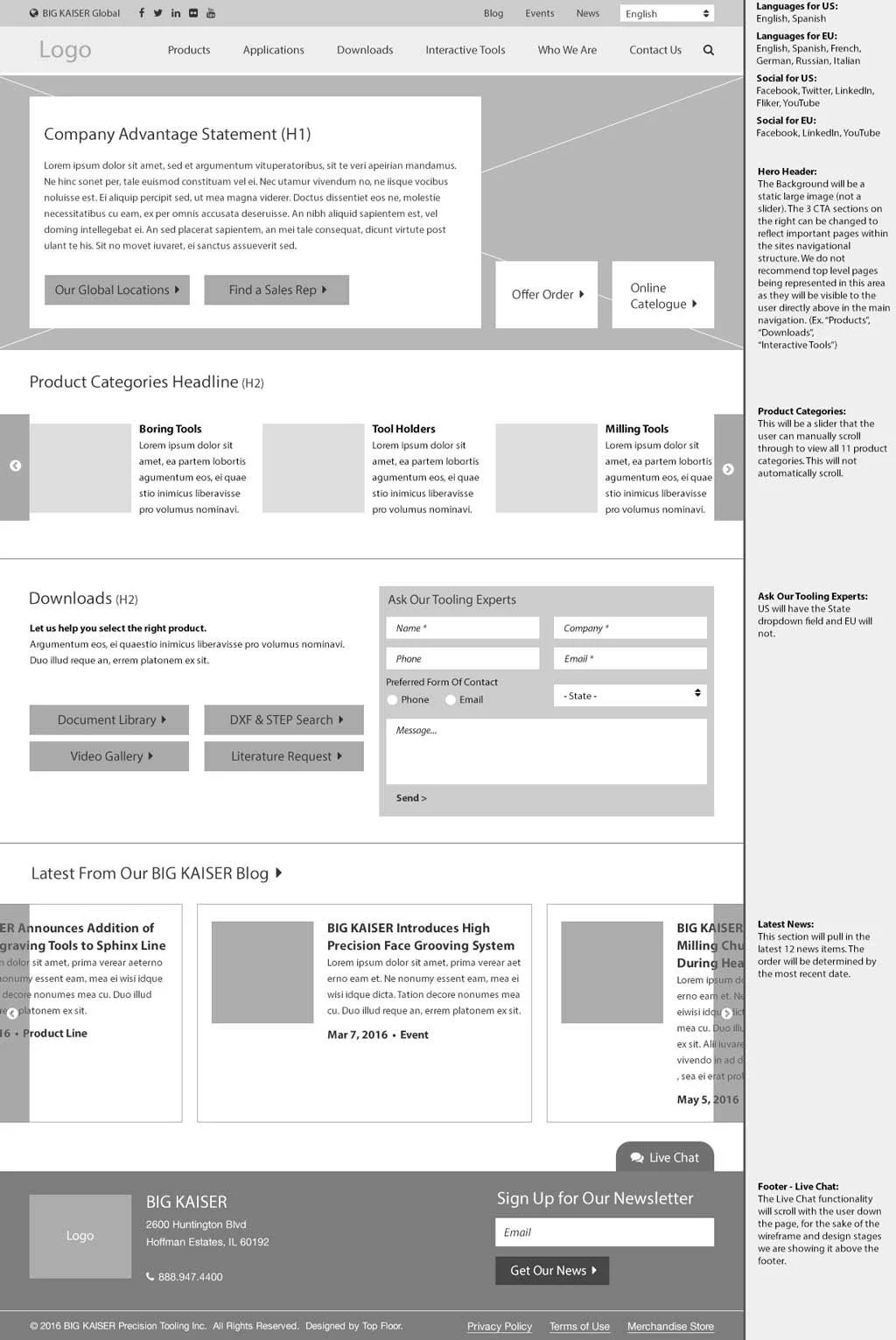Home Page (Wireframe)