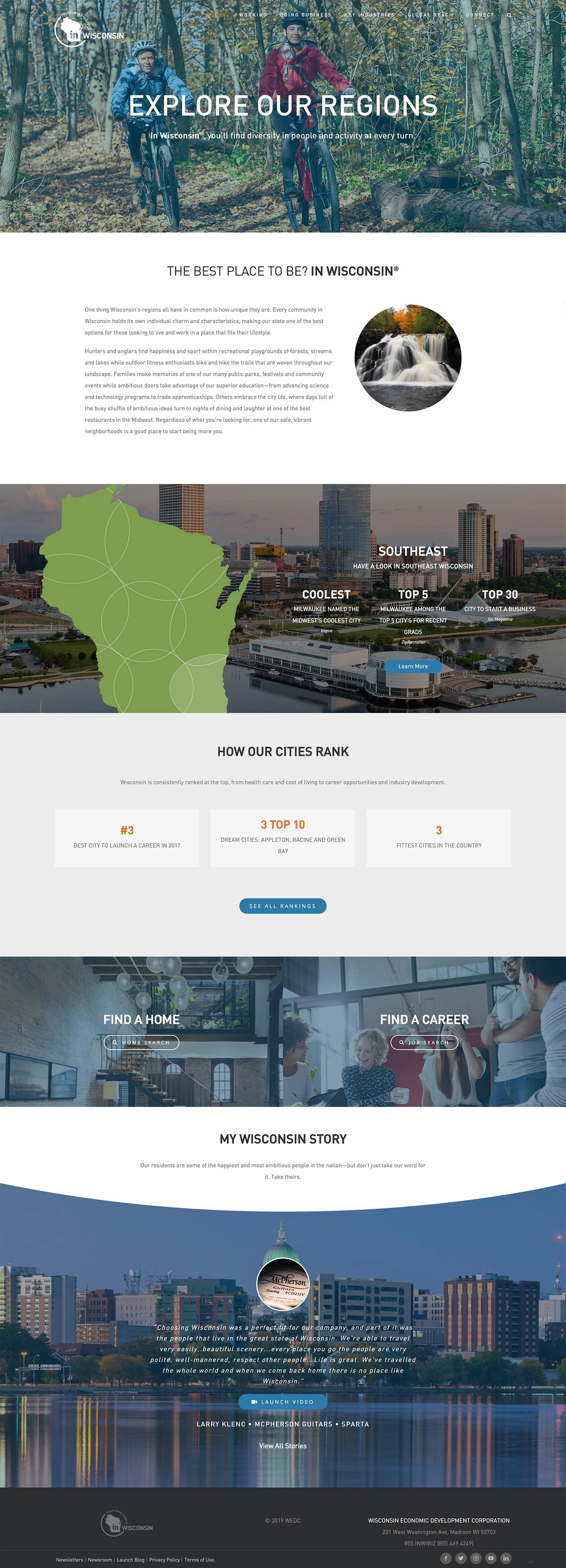 Explore Wisconsin Regions Listing