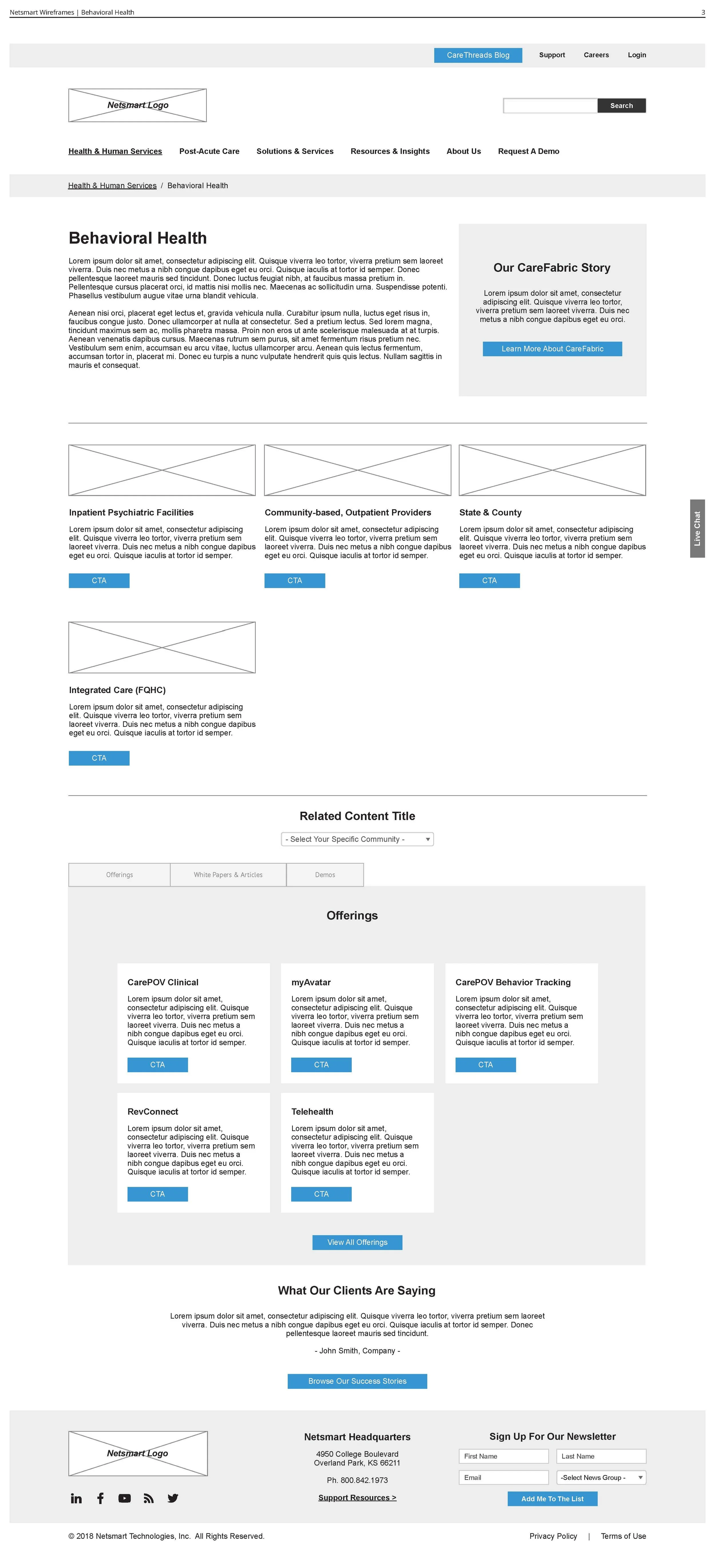 Health & Human Services Category