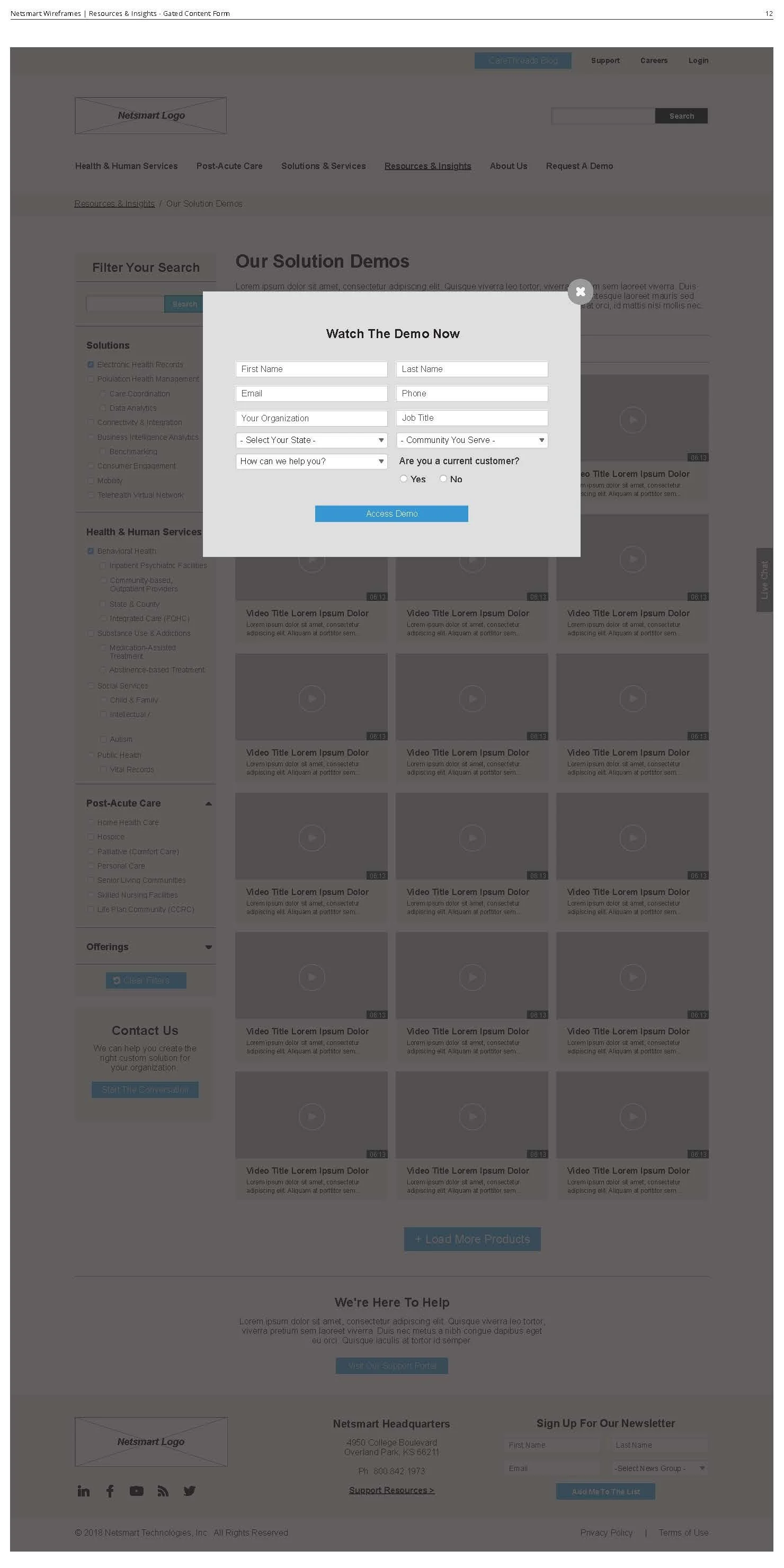 Solution Demo Access Modal