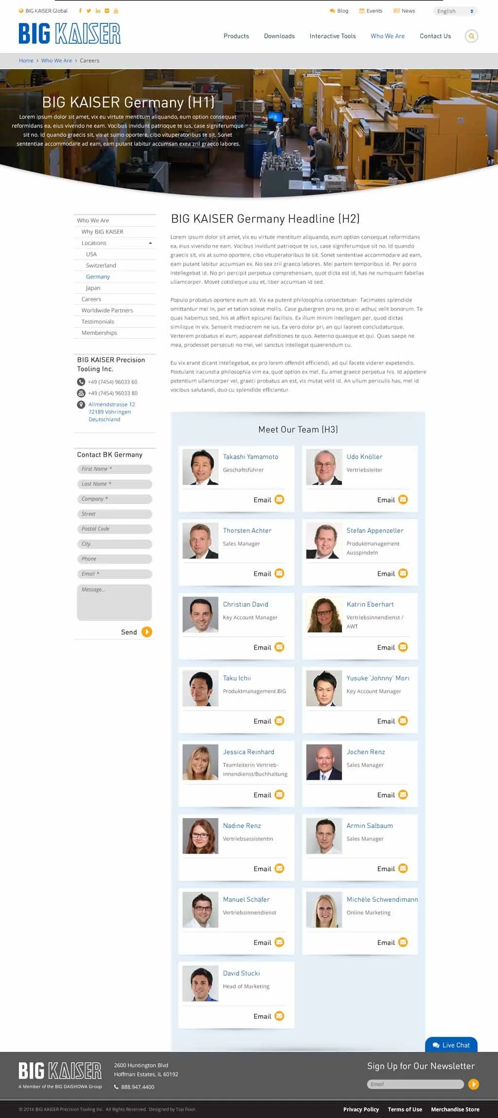 Global Location Team Page - Germany