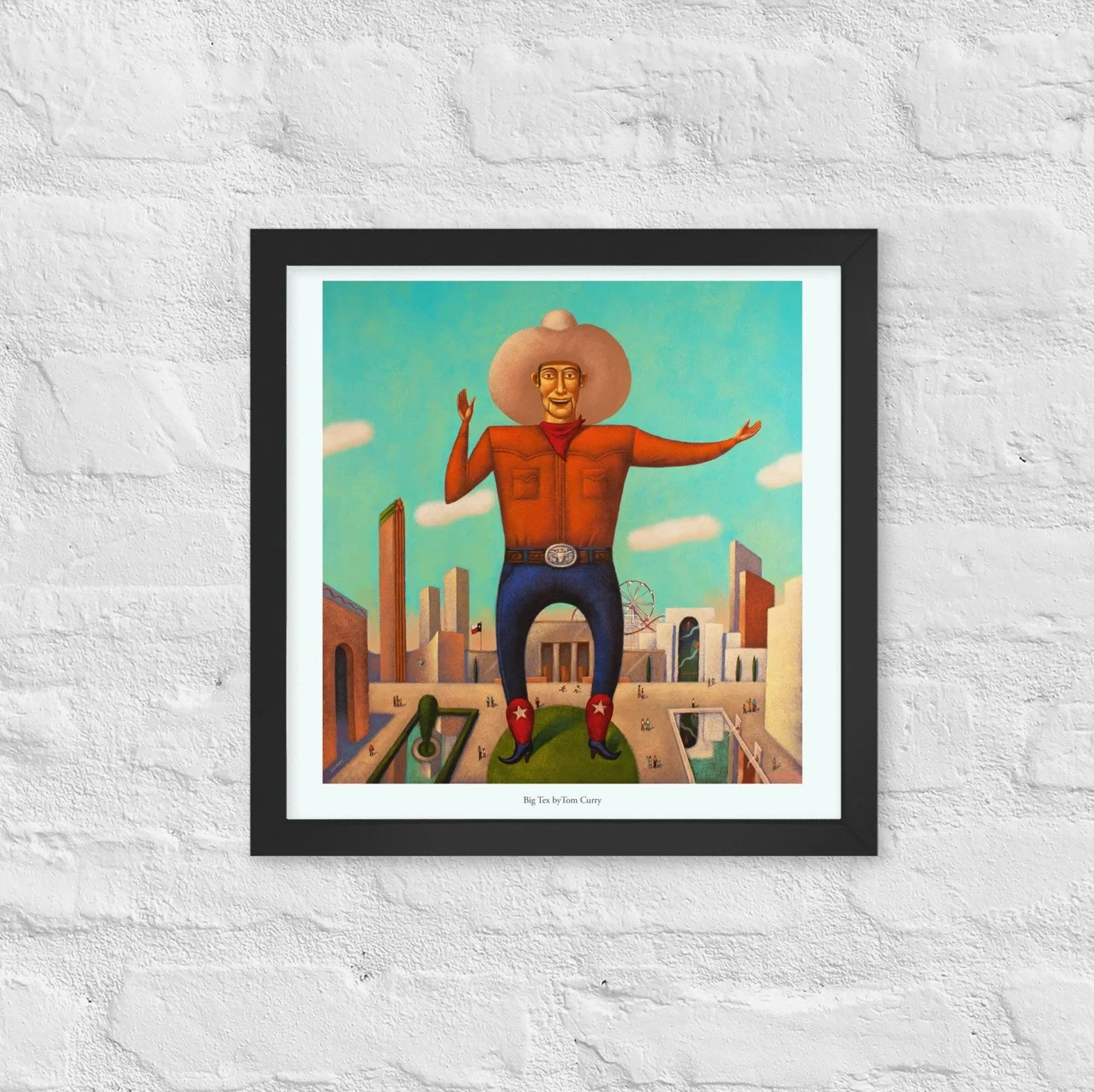 Framed 18"x18" Poster: Big Tex