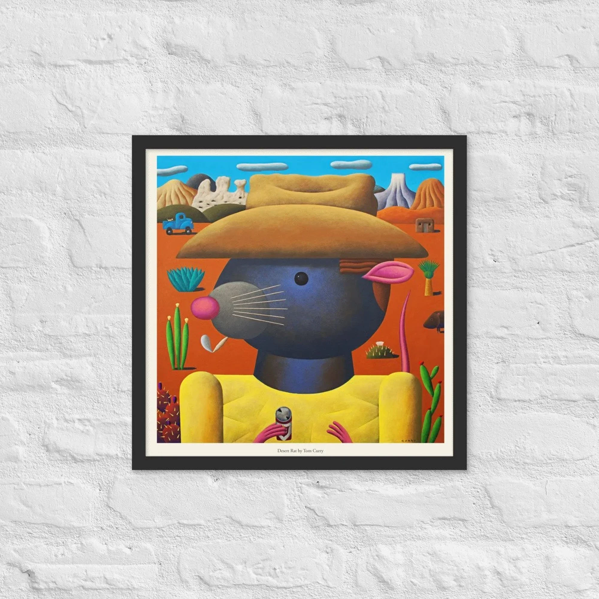 Framed 18"x18" Poster: Desert Rat