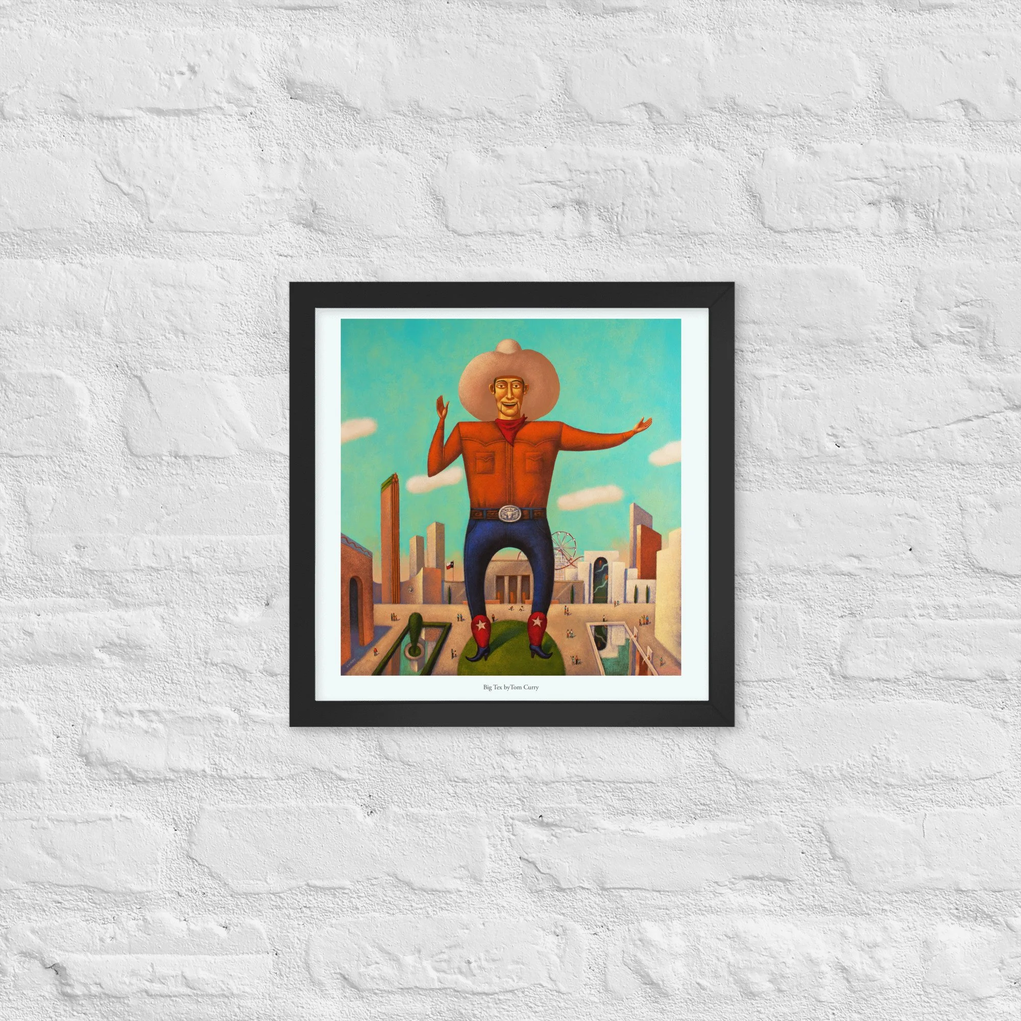 Framed 14"x14" Poster: Big Tex