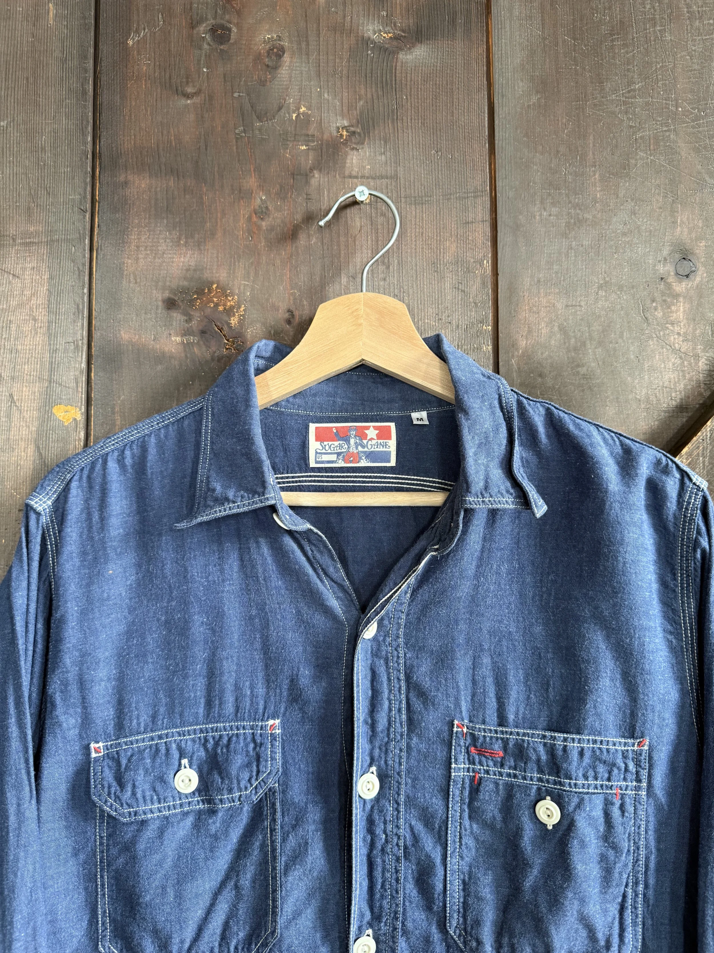 Sugar Cane Chambray Utility Shirt