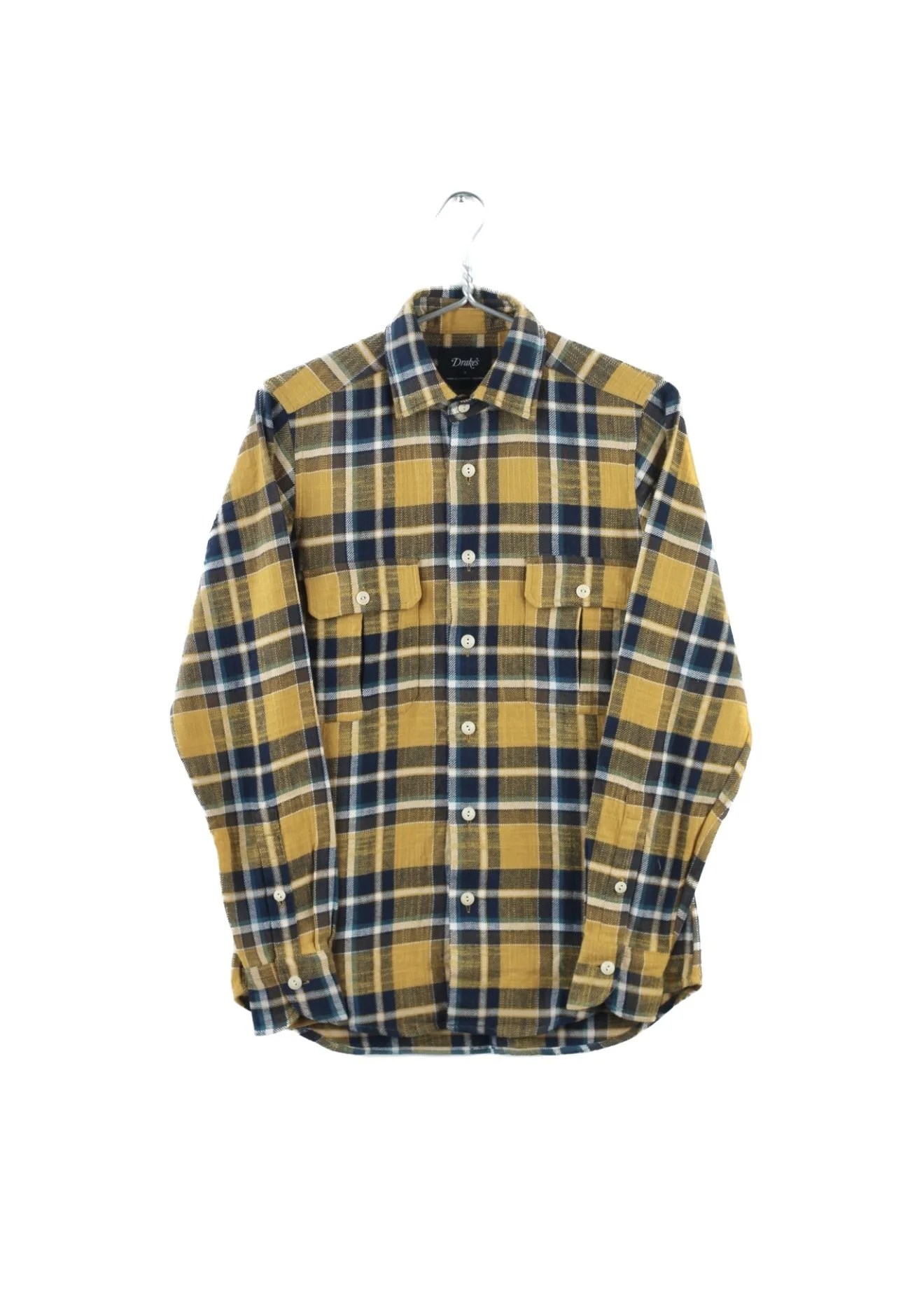 Drake's Plaid Flannel Shirt