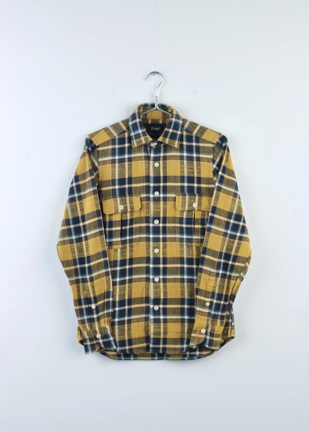 Drake's Plaid Flannel Shirt