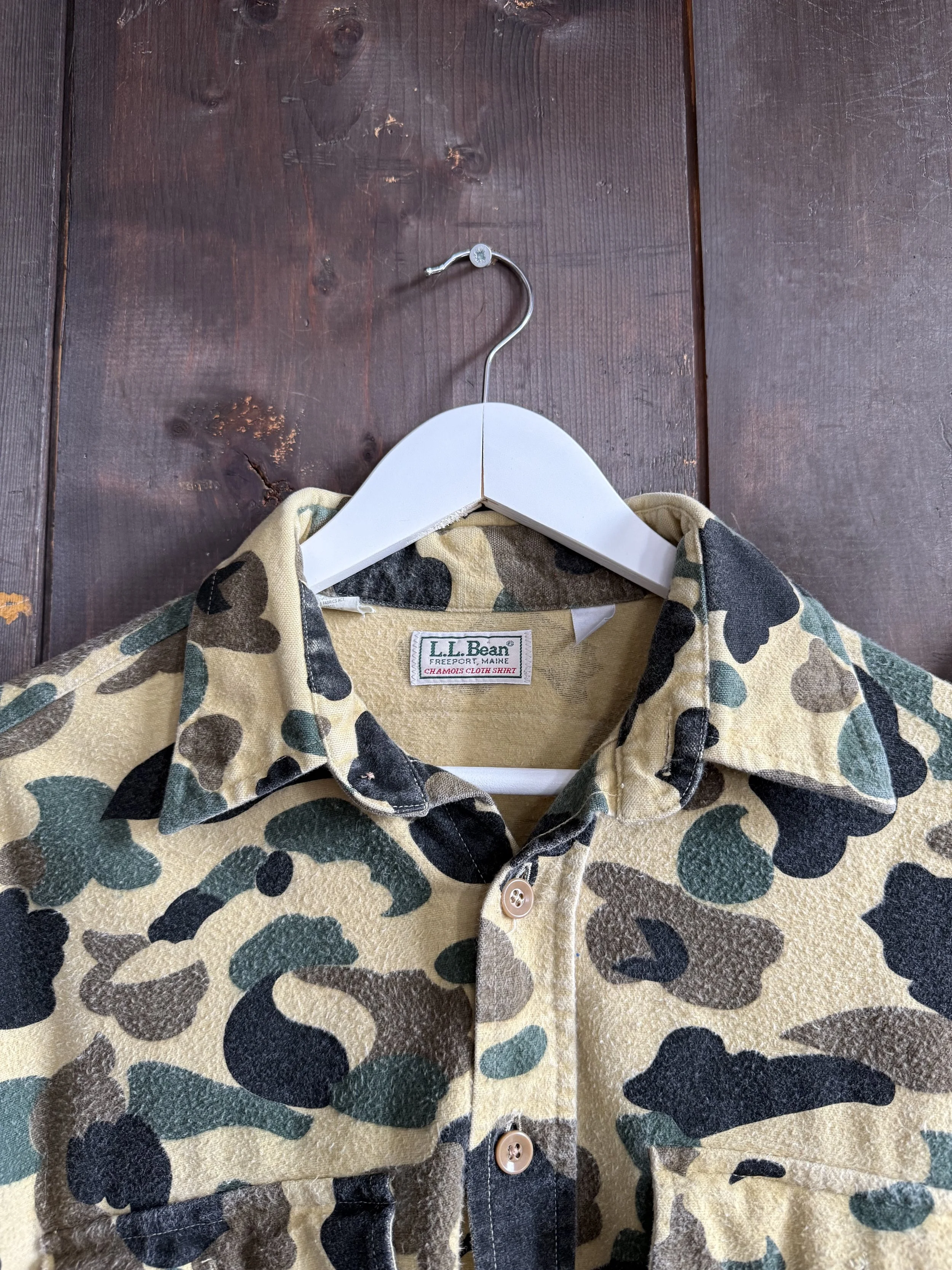 Vintage LL Bean Camo Chamois Shirt