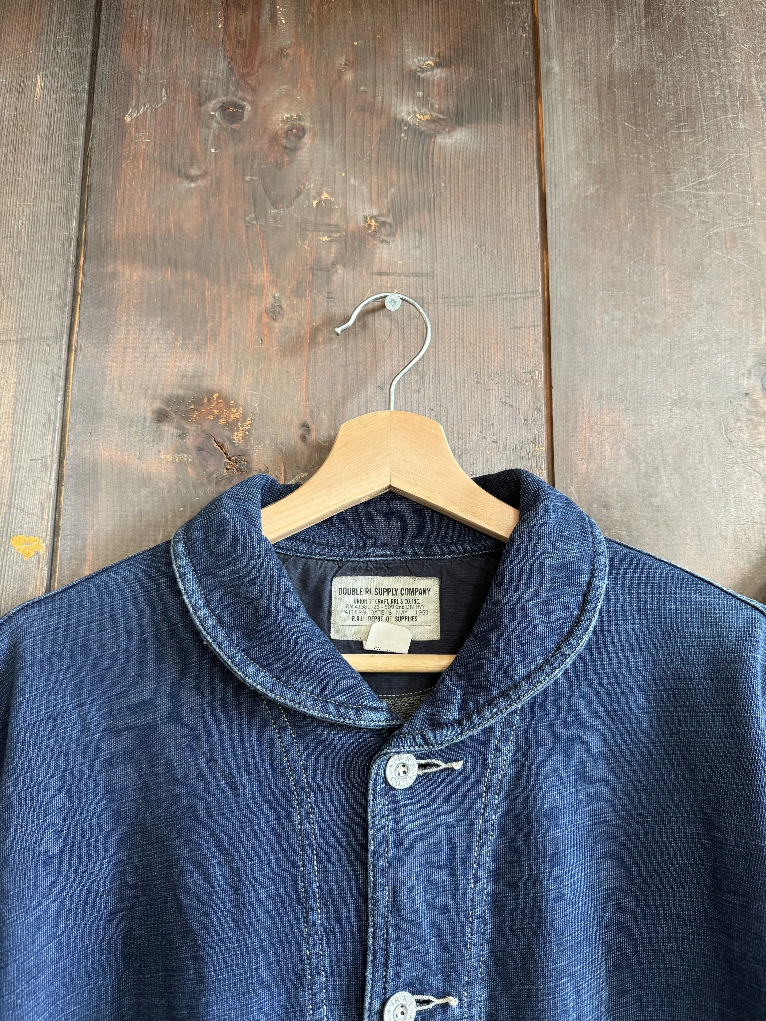 RRL Indigo French Terry Coverall
