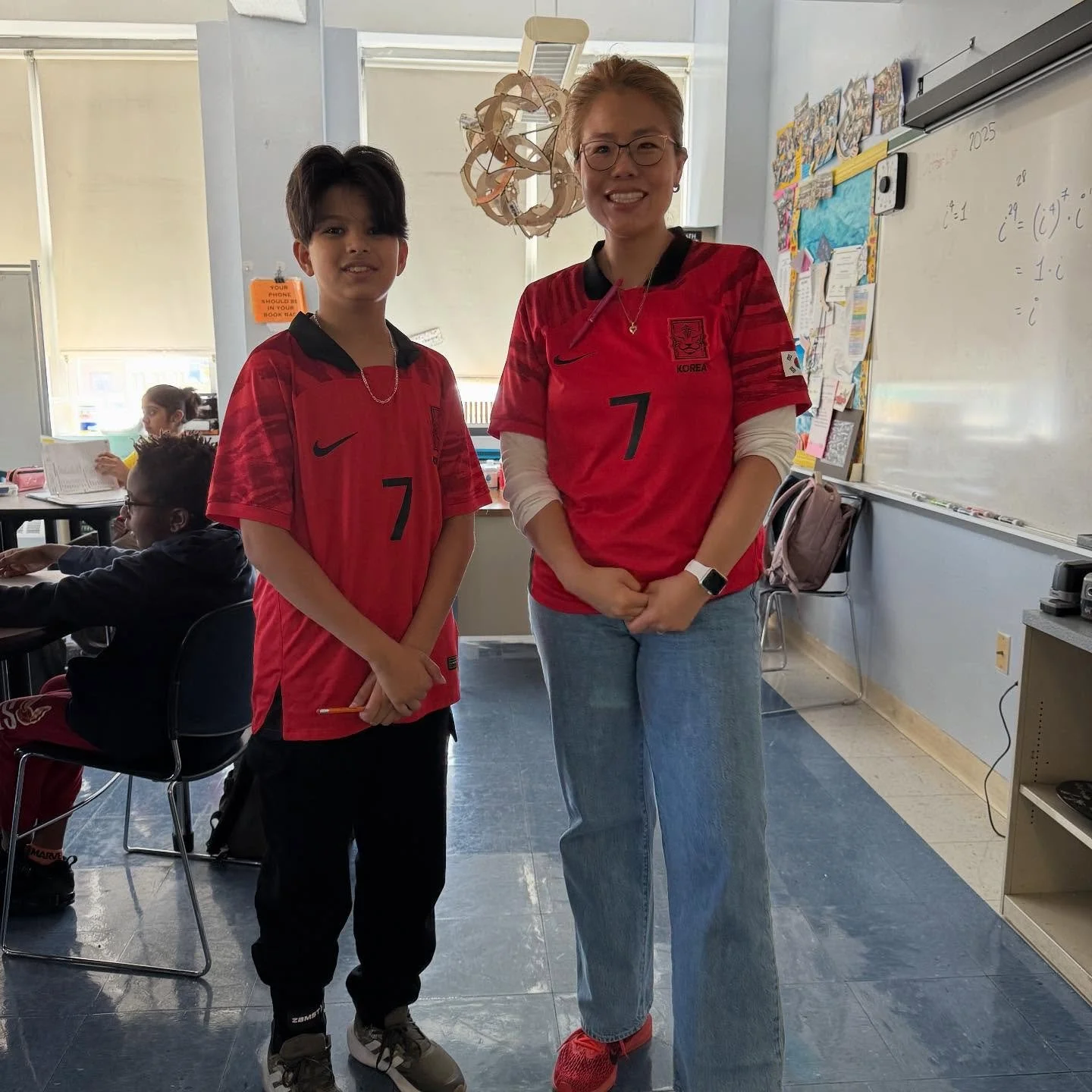 Twinning with jerseys? That&rsquo;s a BSGE spirit week win!!!
