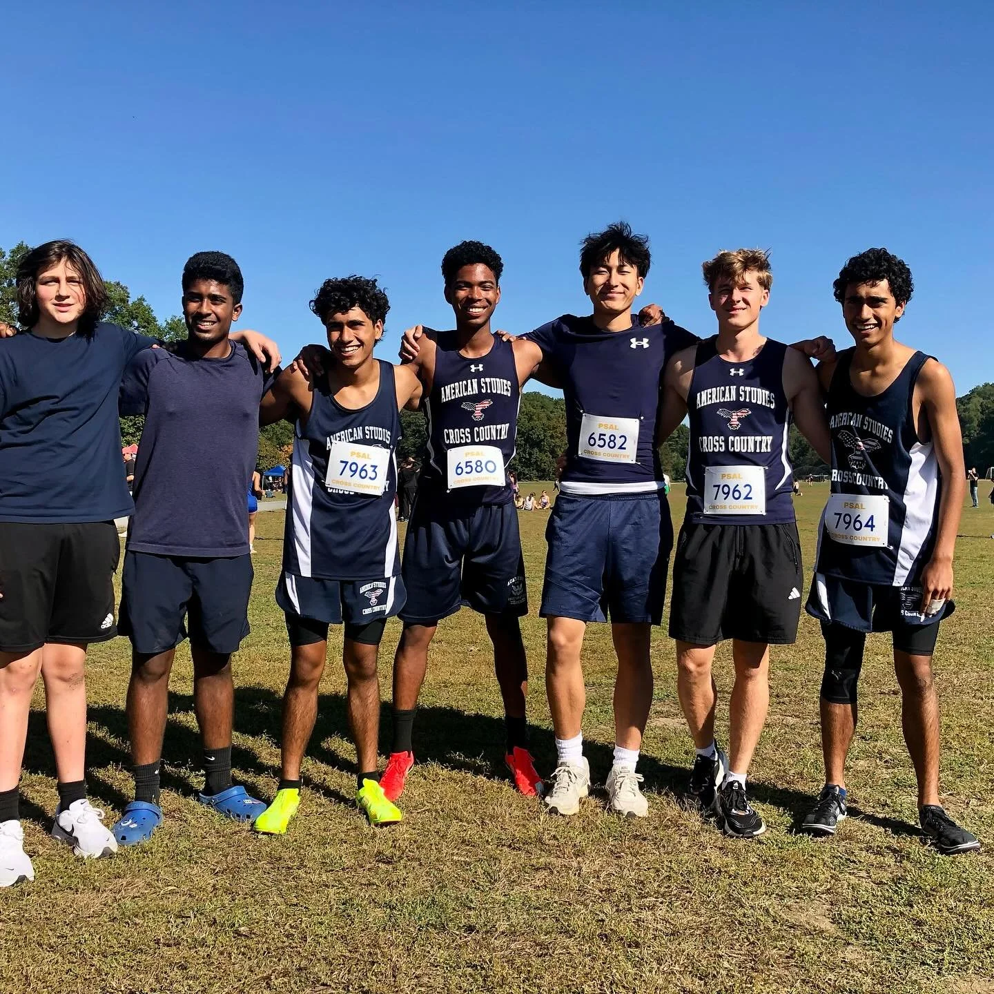Great race yesterday at the PSAL Marty Lewis Championships for BSGE. Umed, Anand, Conor, and Elijah are part of the American Studies Cross Country team through PSAL open access. Umed placed 1st, with a personal best of 16:45 and Anand placed 4th, wit