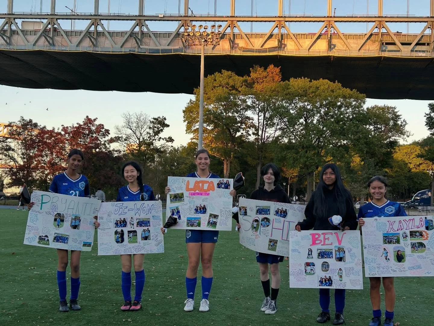And on a crisp October afternoon, Sting Soccer closes out the season with a 2-0 win before celebrating our seniors. Both our soccer teams went UNDEFEATED this season! One school, one club, two teams: TWENTY WINS!!!!!! Who needs a gym??? (No seriously