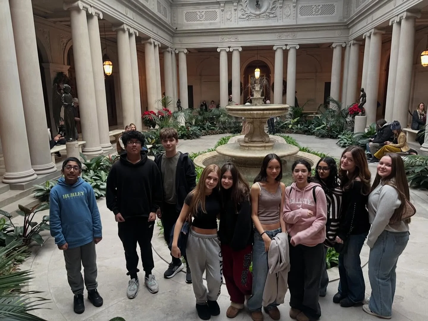 Ms. Klidonis took her 9th grade ELA students to the Frick today!