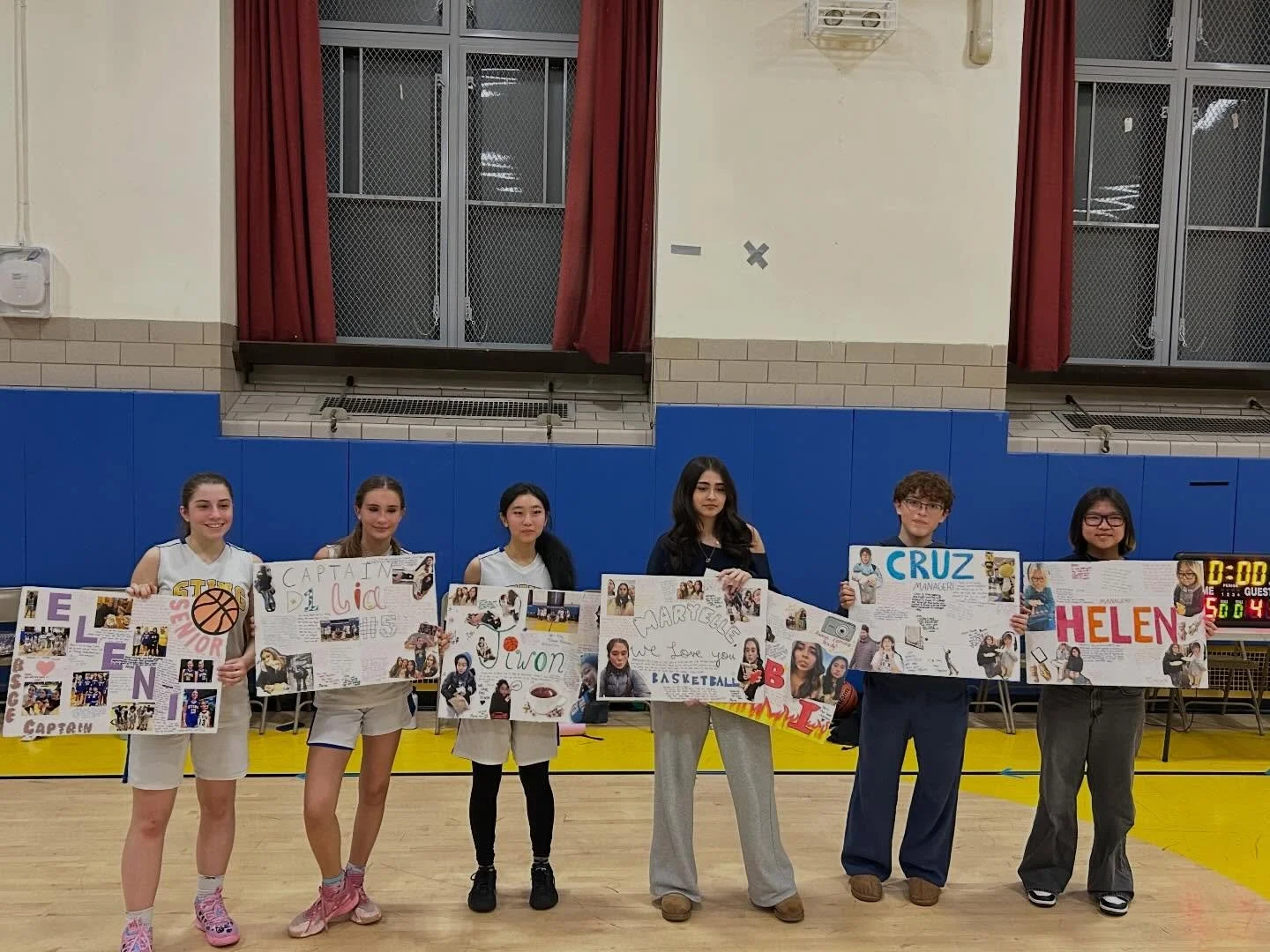 Celebrating our seniors last night at the girls&rsquo; basketball game! Thanks to the players and managers and good luck when you graduate BSGE this June! Congrats, class of &lsquo;26!!! 🐝 🏀