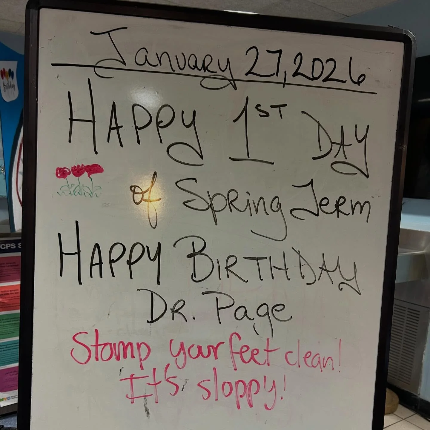 What a wonderful and &ldquo;sweet&rdquo; start to the spring term! We celebrated both Dr. Page&rsquo;s birthday and the first day back with cupcakes for the students and staff. Here&rsquo;s to a great rest of the year!