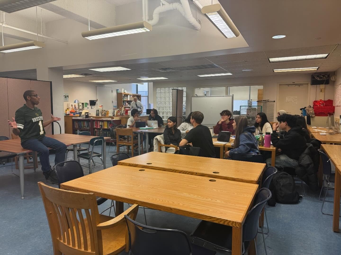 Our BSGE college office in action! We hosted SUNY Brockport for on the spot admissions. This was also a great opportunity for students to get some additional interview practice. Thanks to college counselor Chaputian for setting this up!