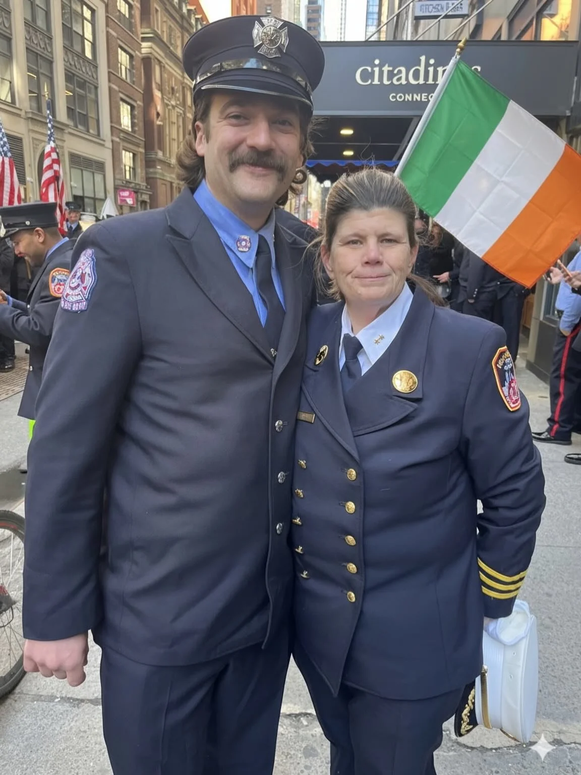 Shout out to our school secretary Geri Anne, as her son Brody and his cousin Stacy marched alongside other members of FDNY in the NYC St Patrick&rsquo;s Day Parade today in Manhattan! 🍀