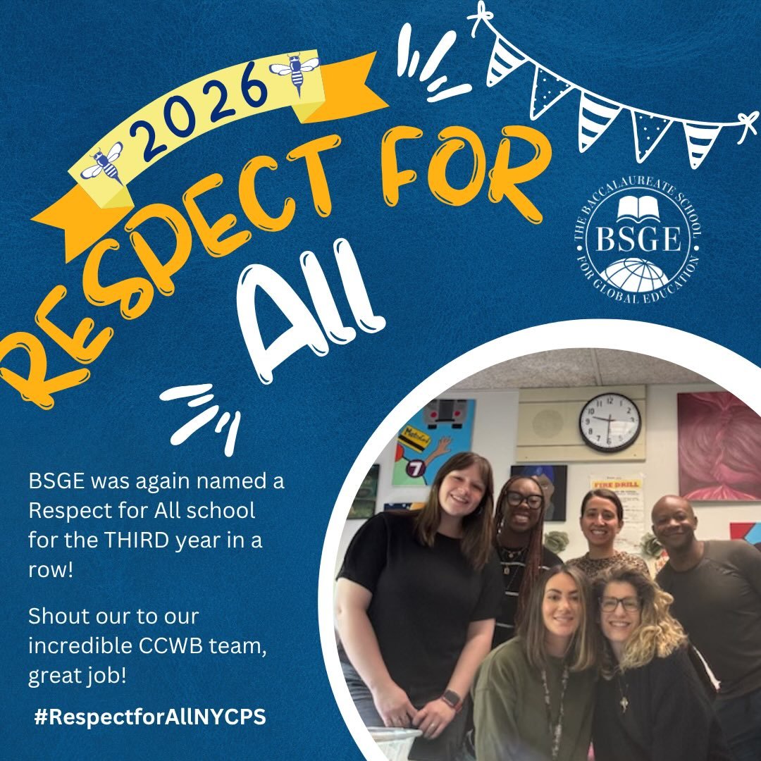 BSGE has been recognized as 2026 Respect for All School for the third year in a row!

This achievement is a testament to our ongoing commitment, intentionality, and hard work in creating safe, inclusive, and affirming school communities for all stude