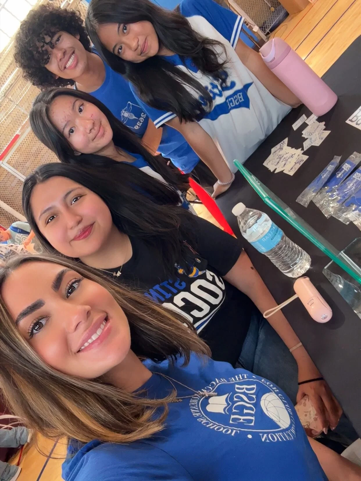 BSGE representatives at the high school fair today at I.S. 125 in Woodside. Thanks to our amazing student representatives and their staff leaders, school counselor Ms. Mihalatos and parent coordinator Wendy! 🐝